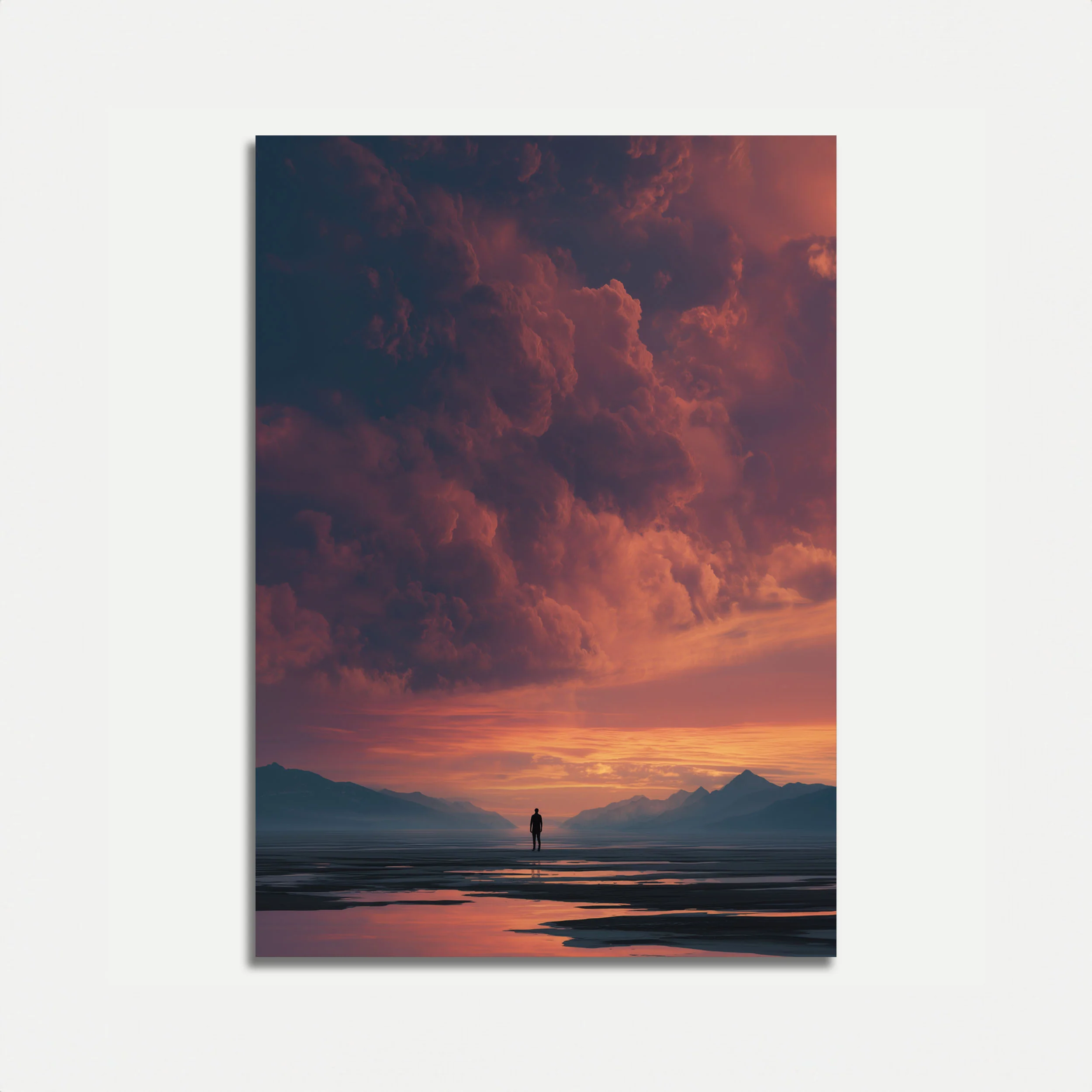 Stormy Mountain Solitude Poster