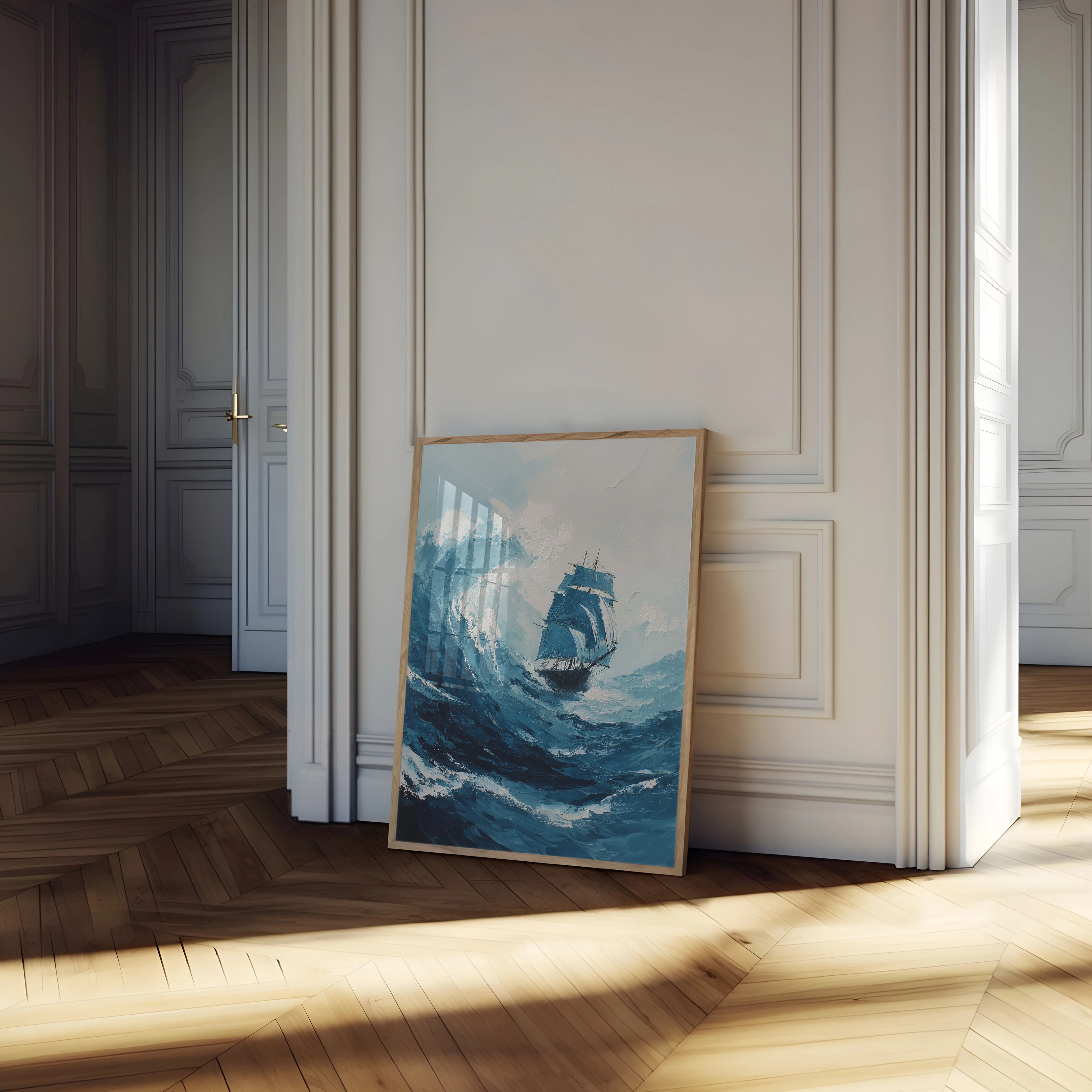 Stormy Ocean Sailboat Poster - Image 4