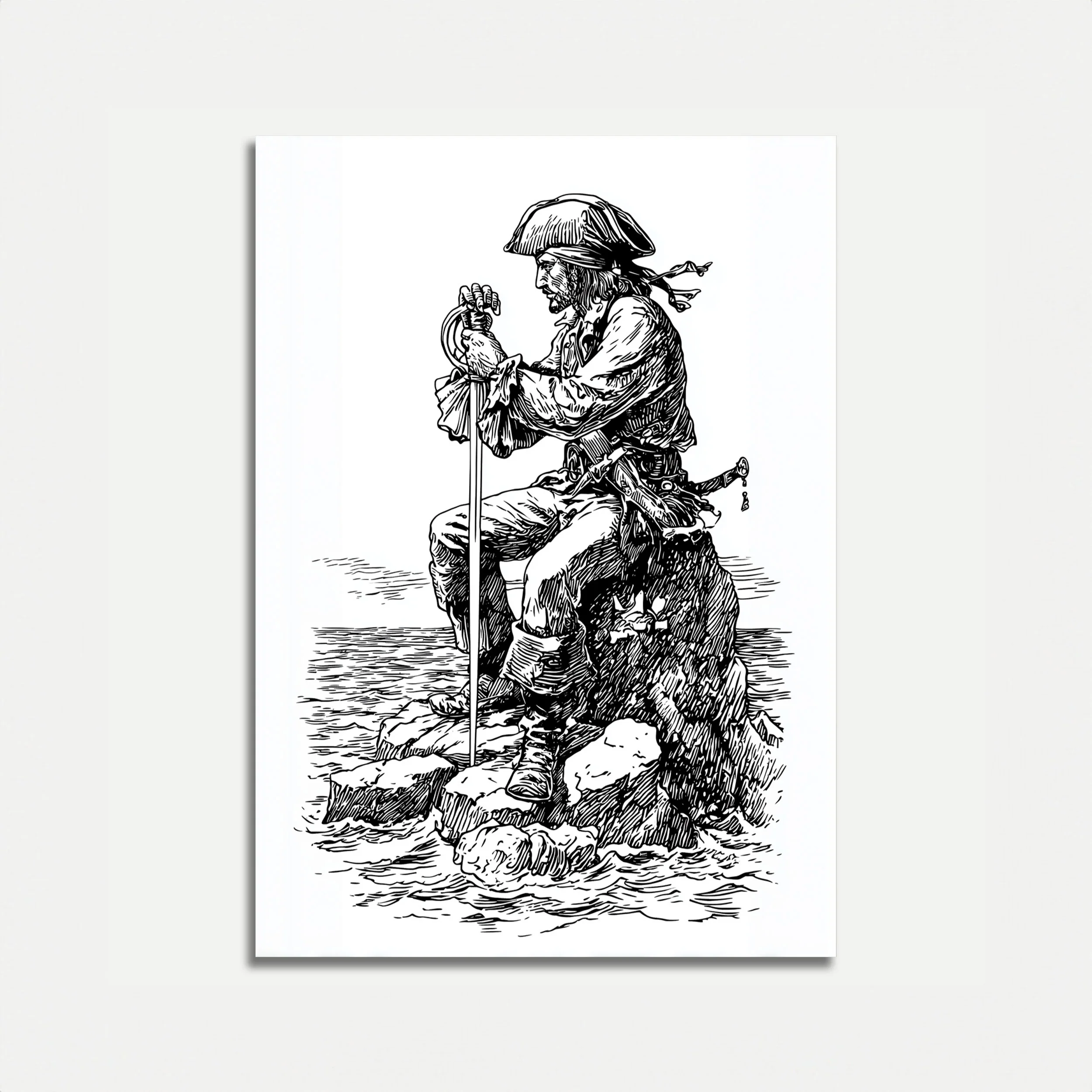 Stormy Seas Pirate Poster