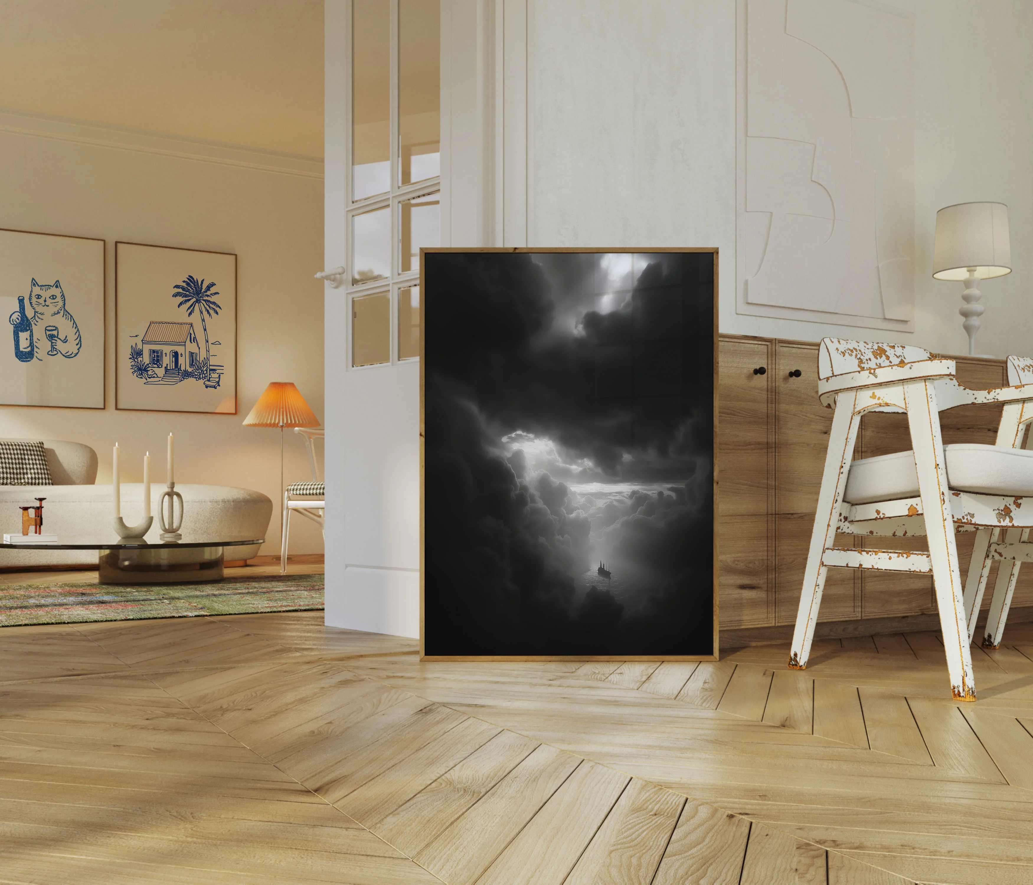 Stormy Voyage Through Clouds Poster - Image 5