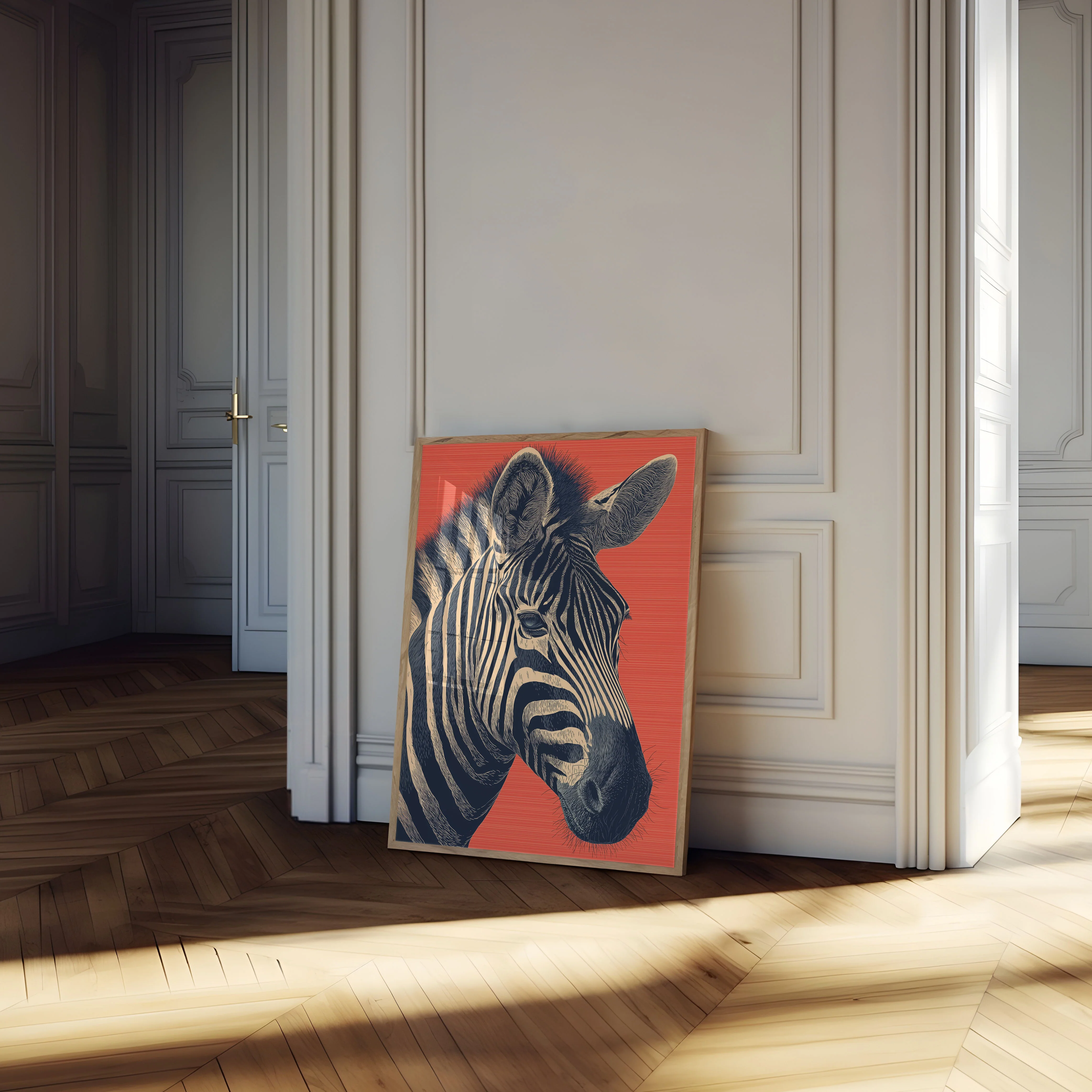 Striped Elegance Zebra Poster - Image 4