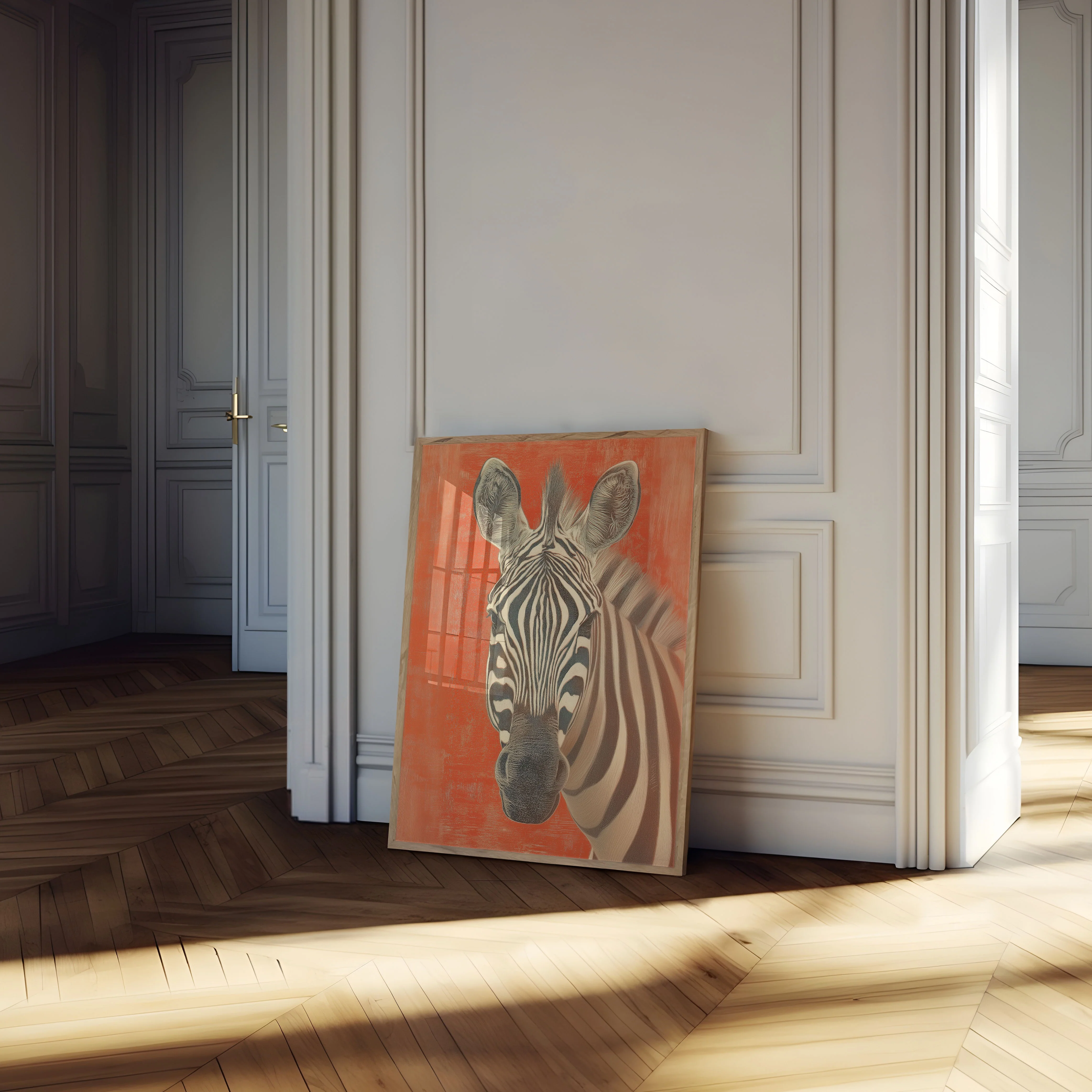 Striped Elegance Zebra Poster - Image 4