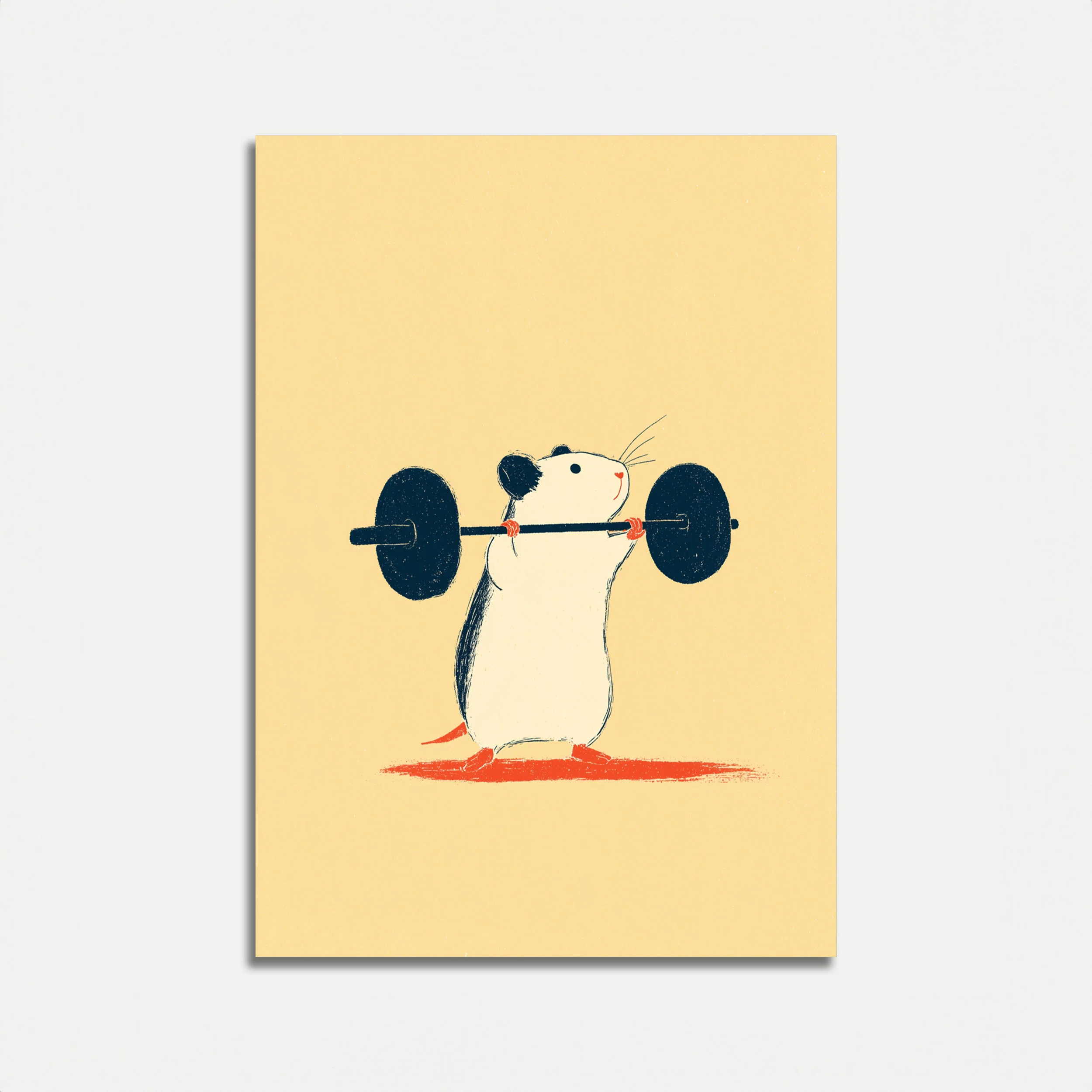Strong Mouse Weightlifting Poster