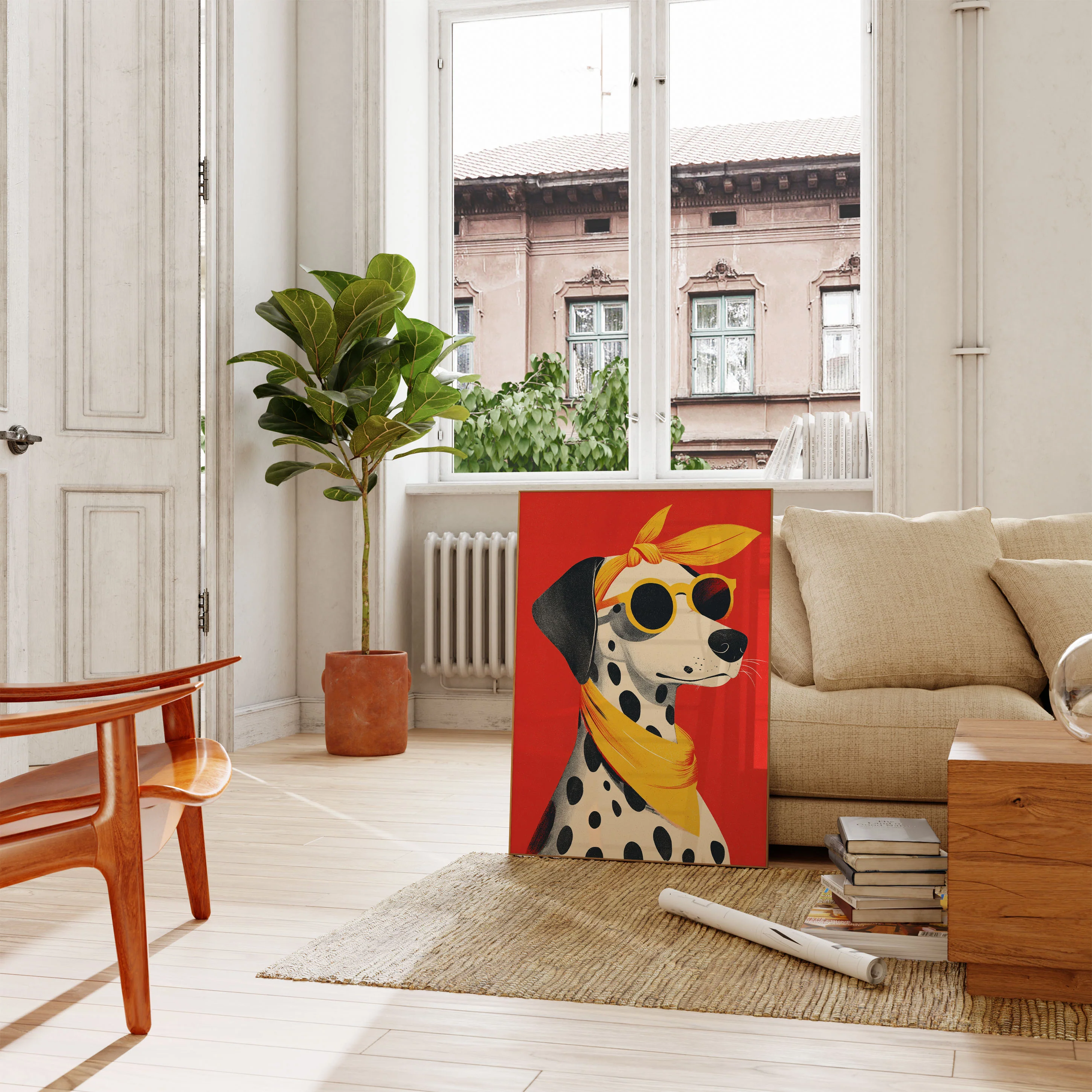 Stylish Dalmatian Cool Dog Poster - Image 2