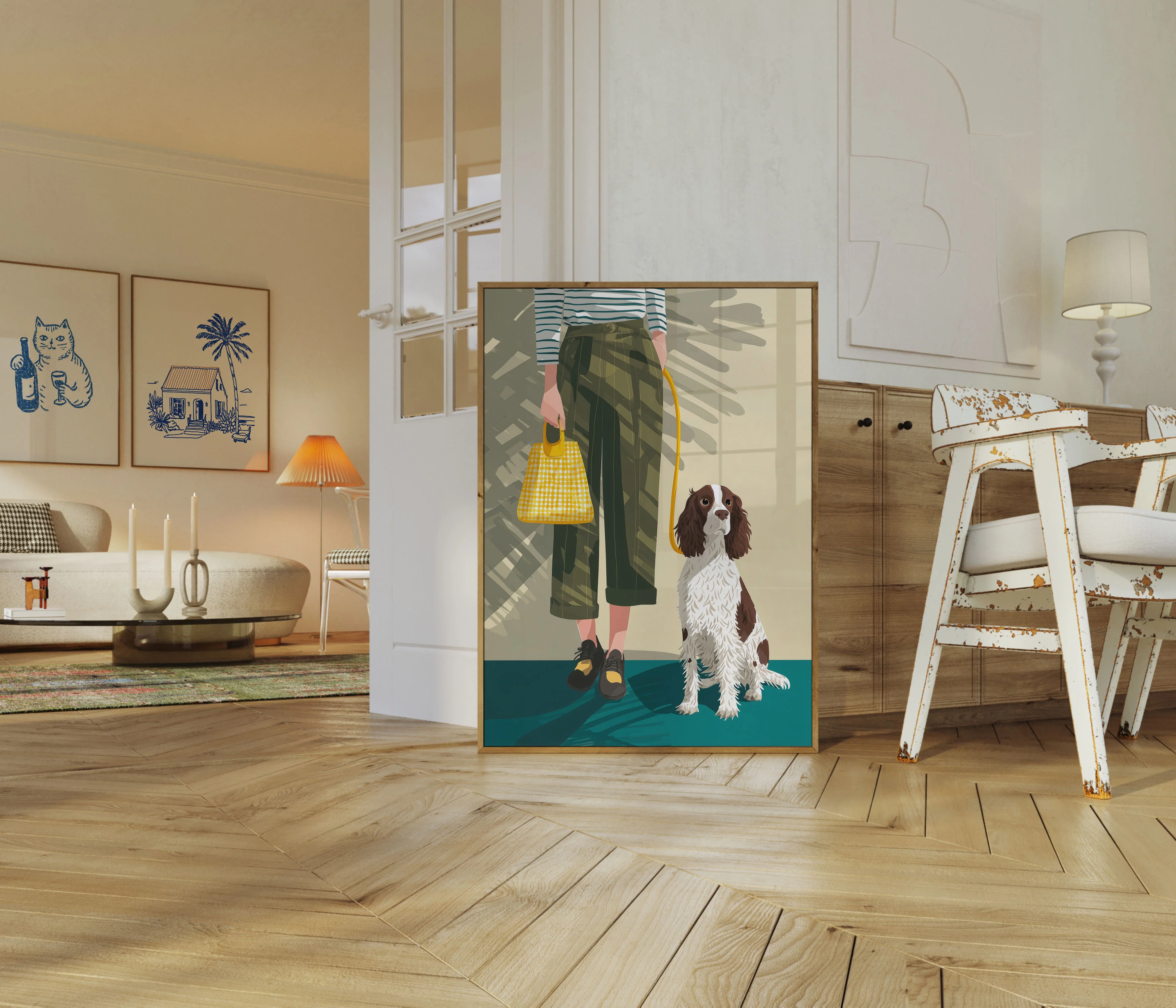 Stylish Dog Walking Poster - Image 5