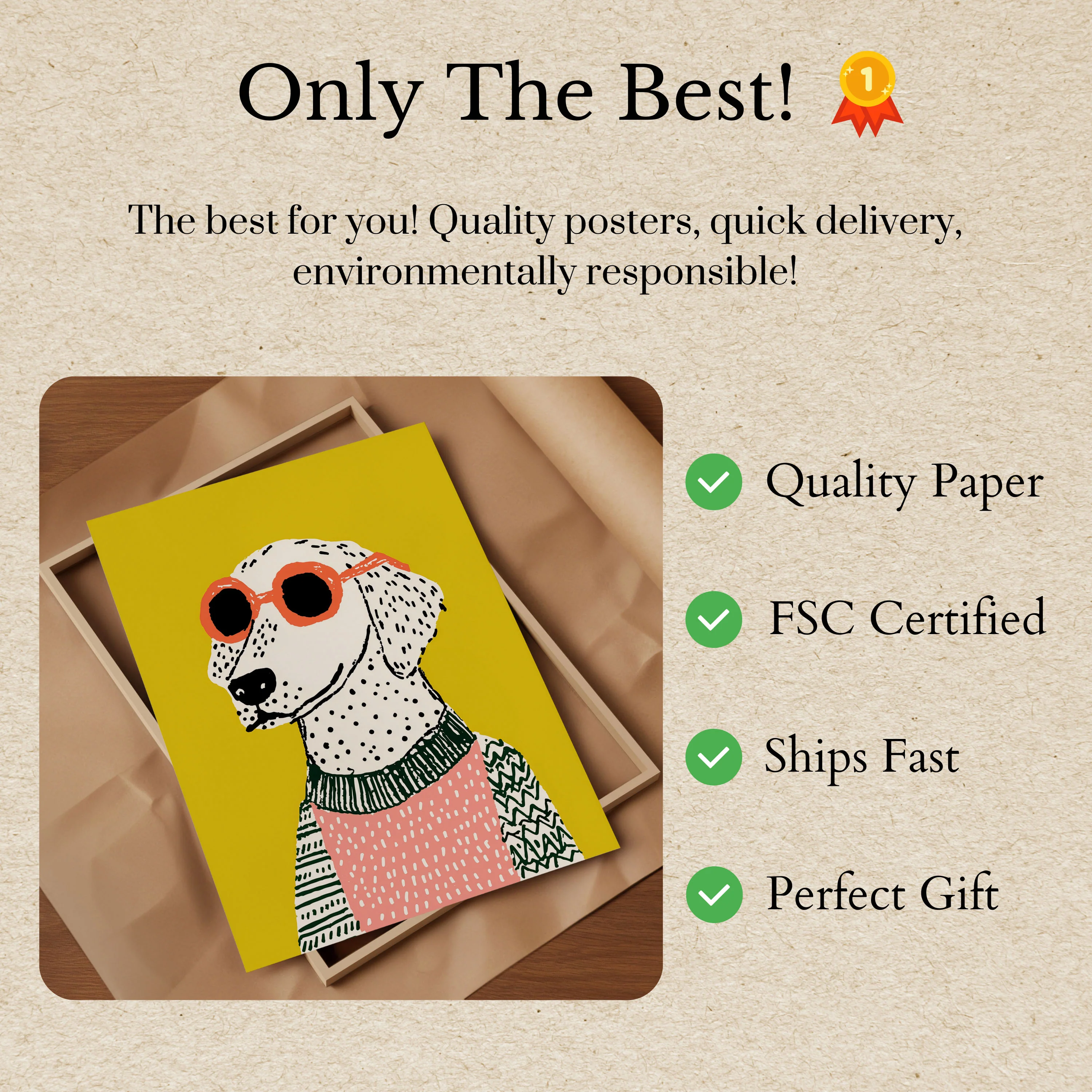 Stylish Doggy Sunglasses Poster - Image 3