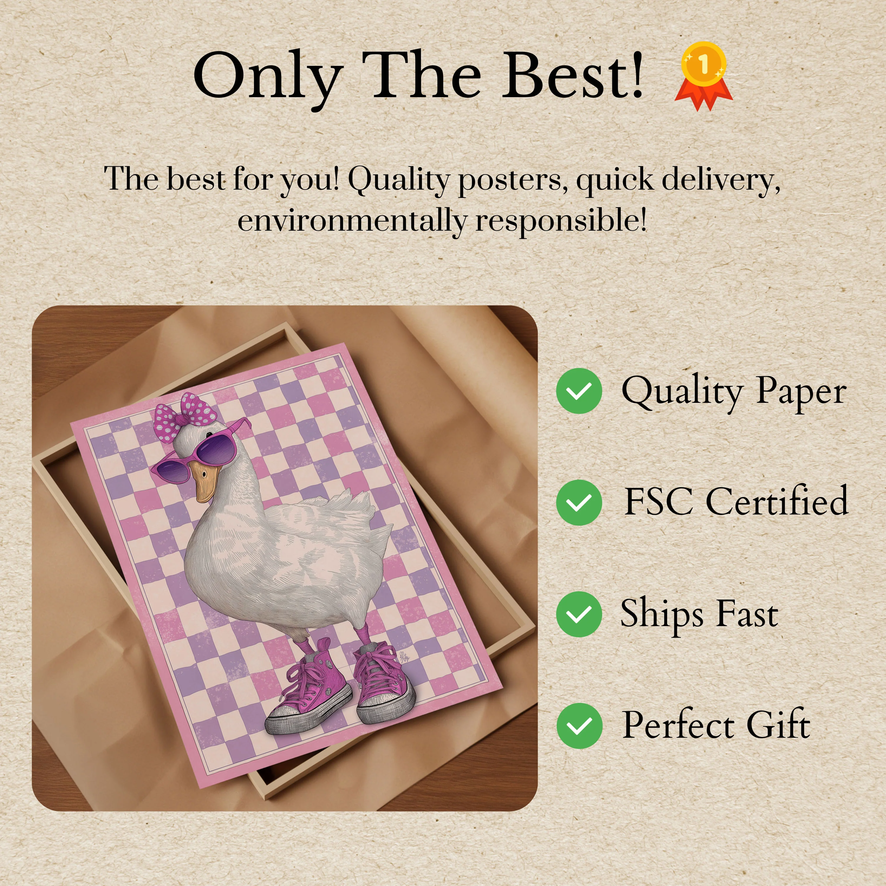 Stylish Duck Fashion Poster - Image 3