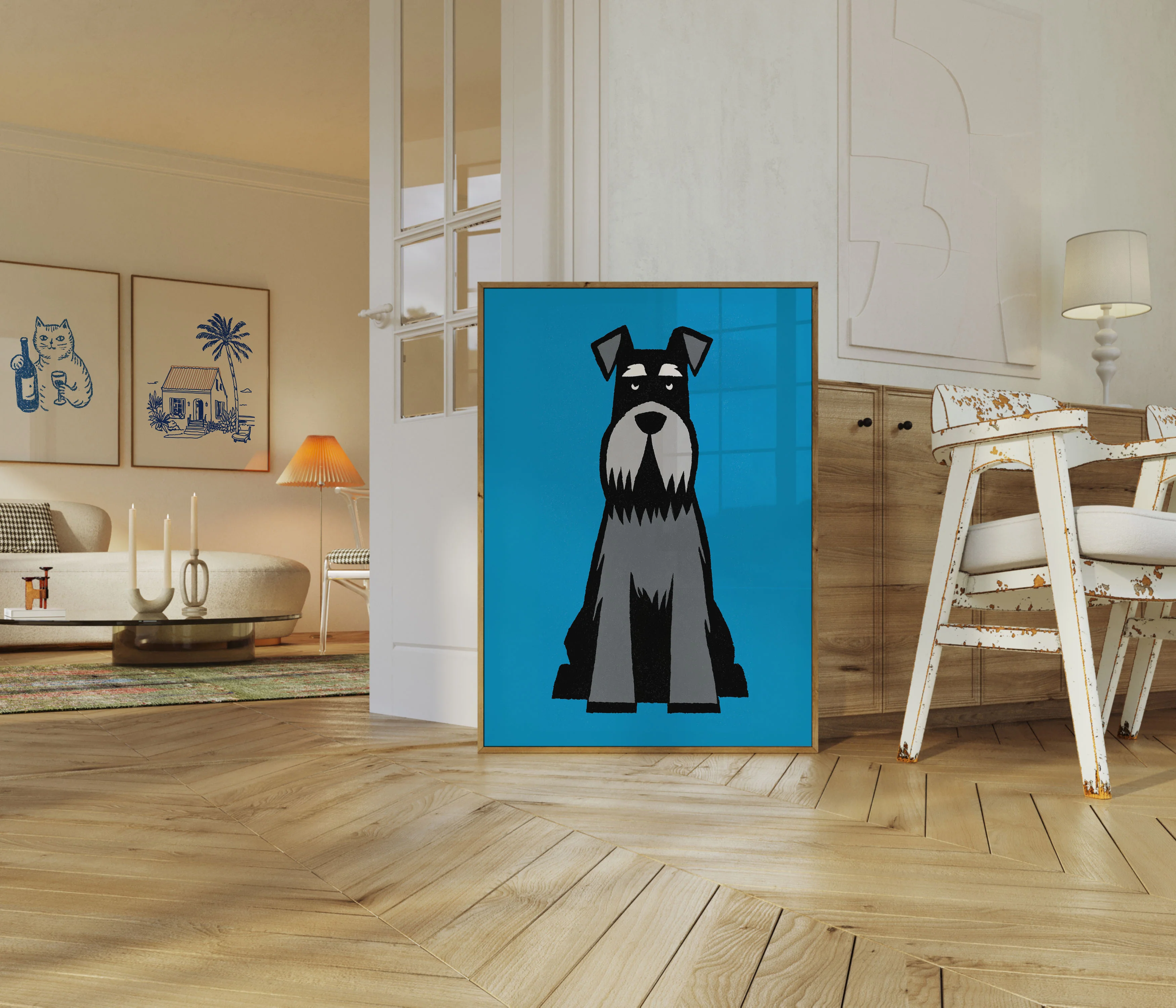Stylish Schnauzer Dog Poster - Image 5