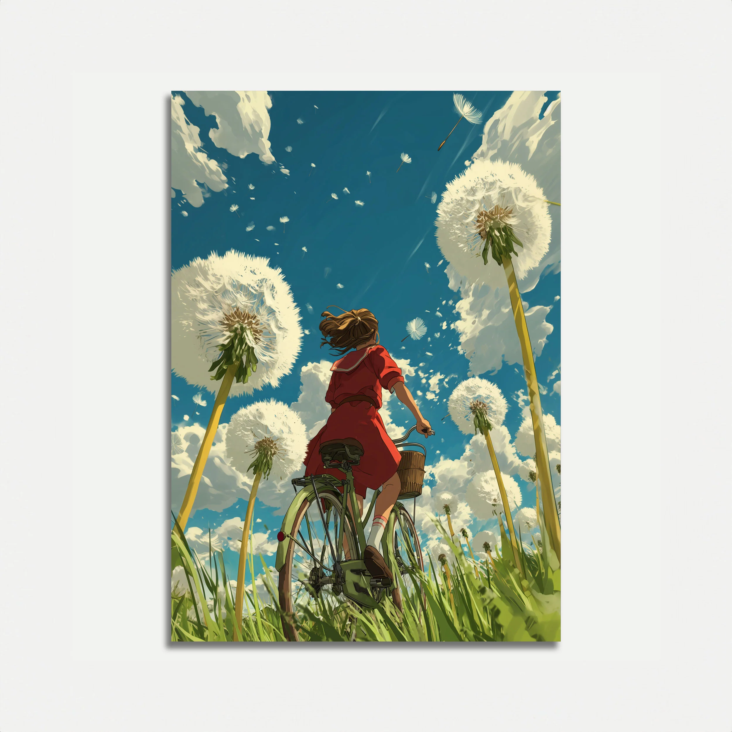Summer Bicycle Dandelion Dream Poster