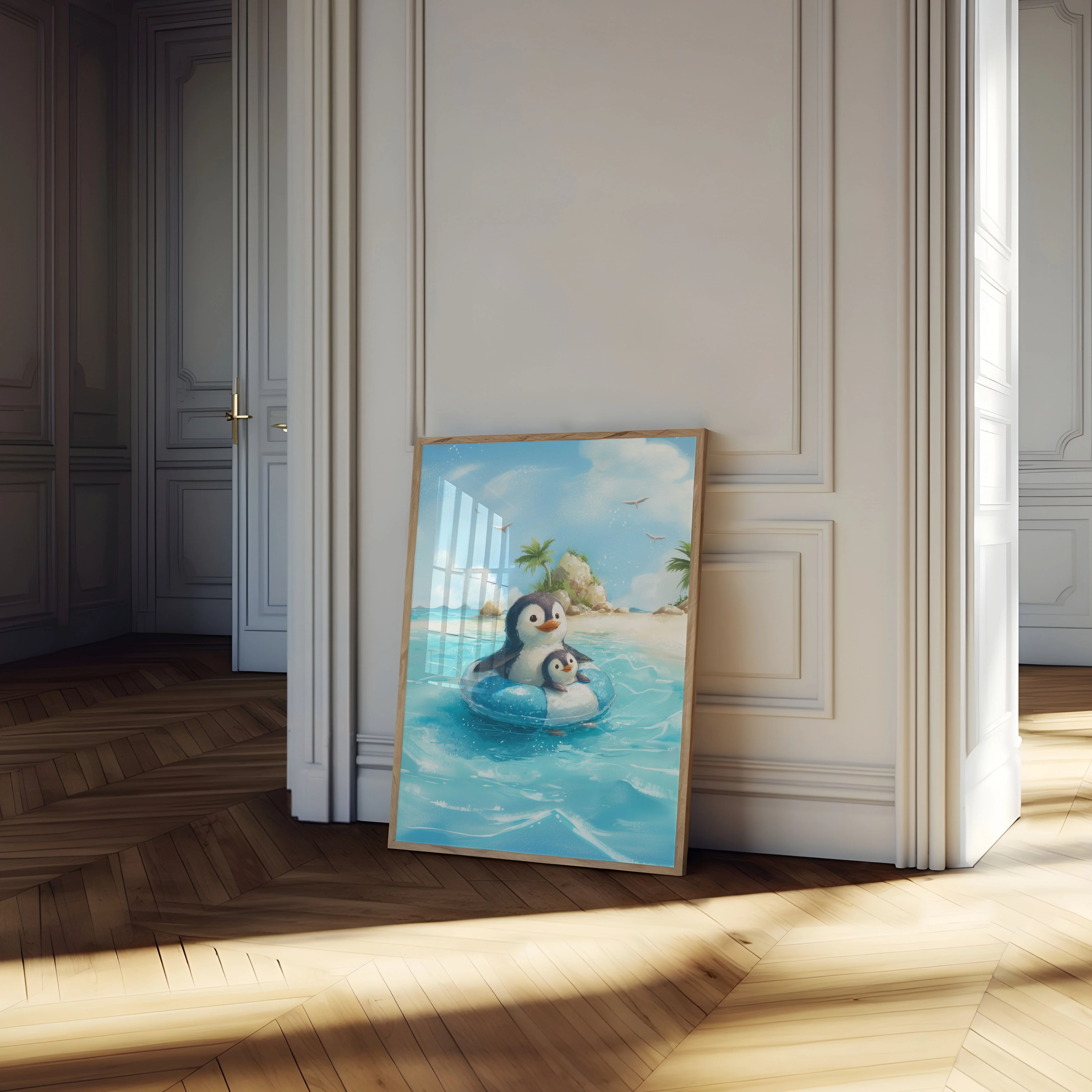 Summer Penguin Paradise Poster - Image 4