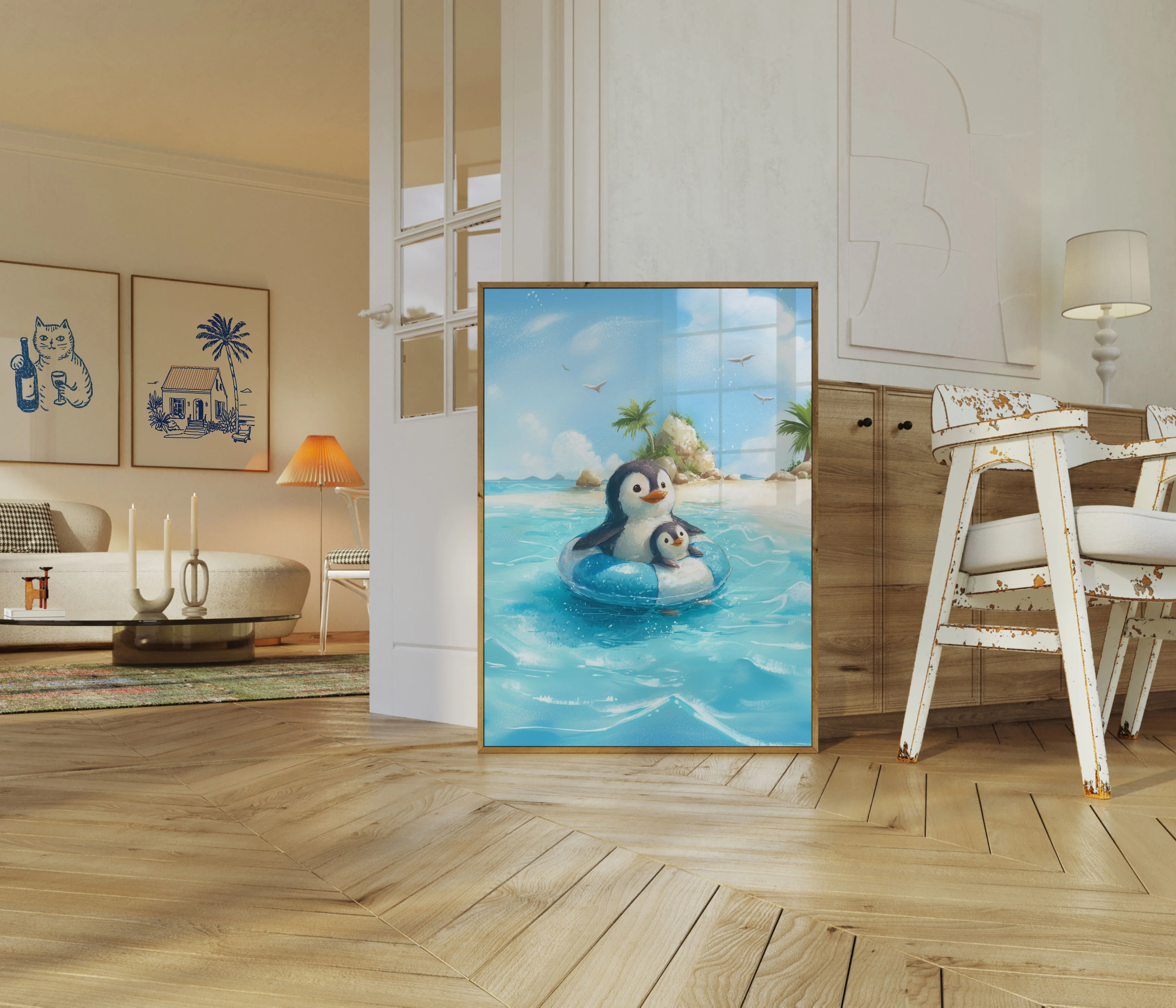 Summer Penguin Paradise Poster - Image 5