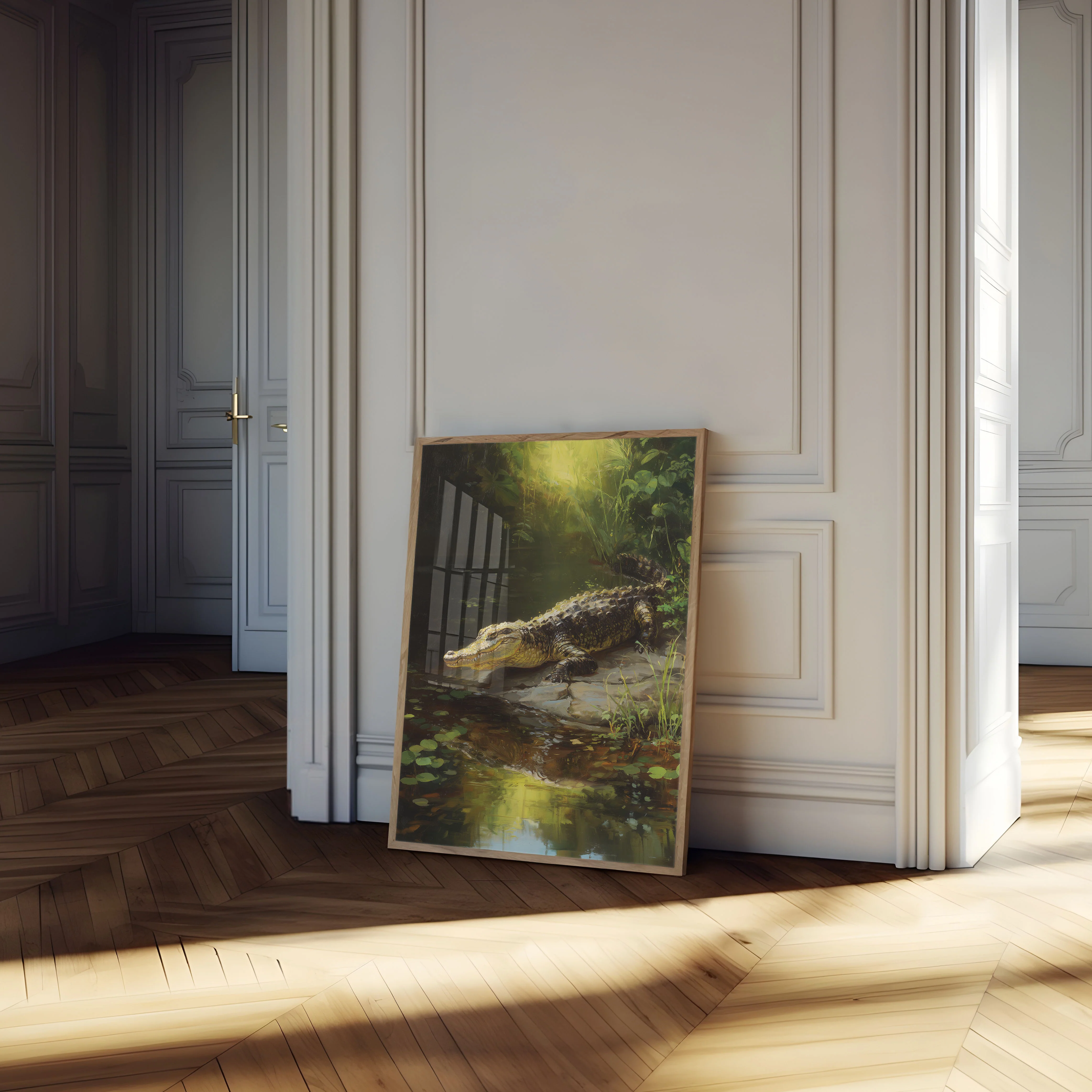 Sunlit Alligator Wetlands Poster - Image 4