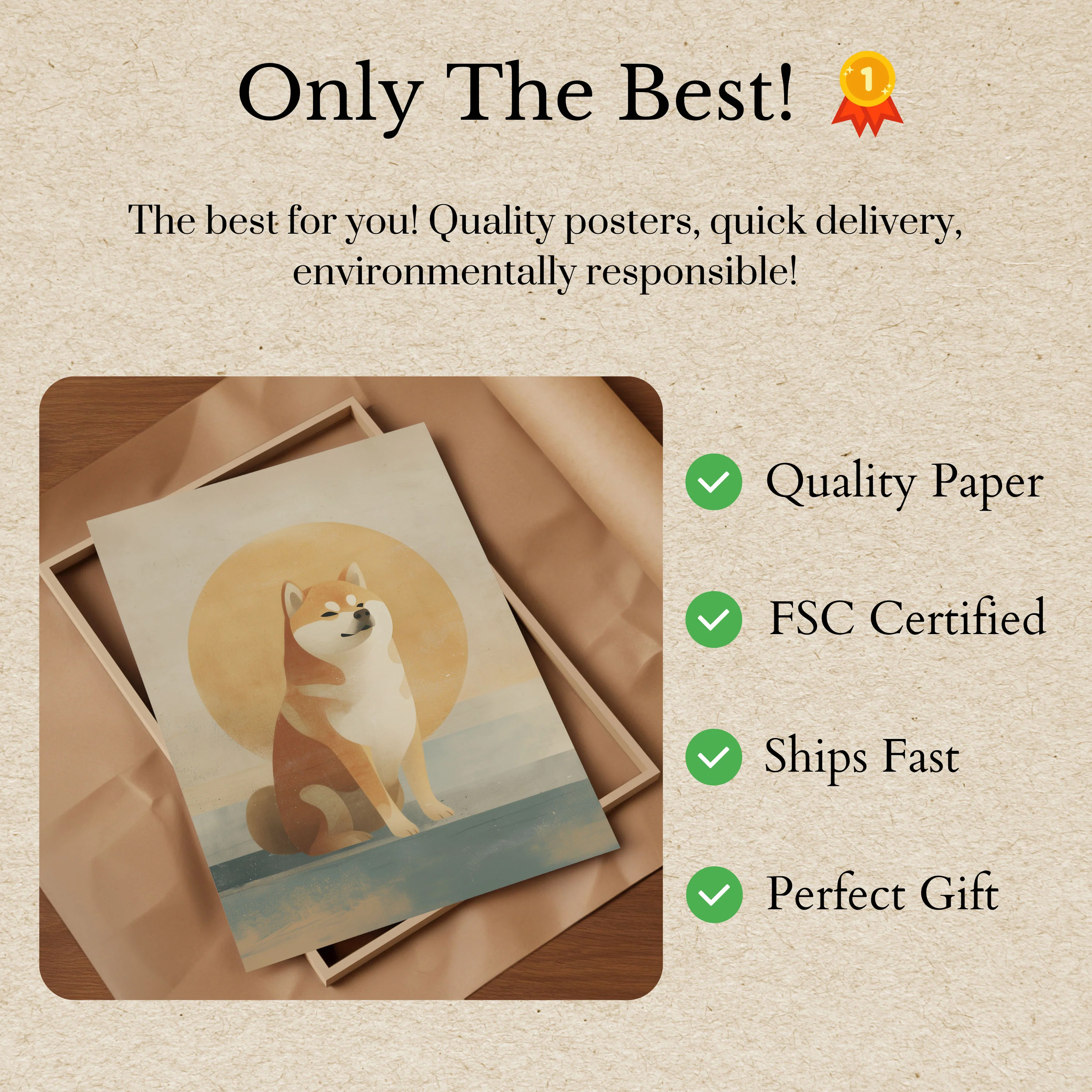 Sunny Shiba Inu Dog Poster - Image 3