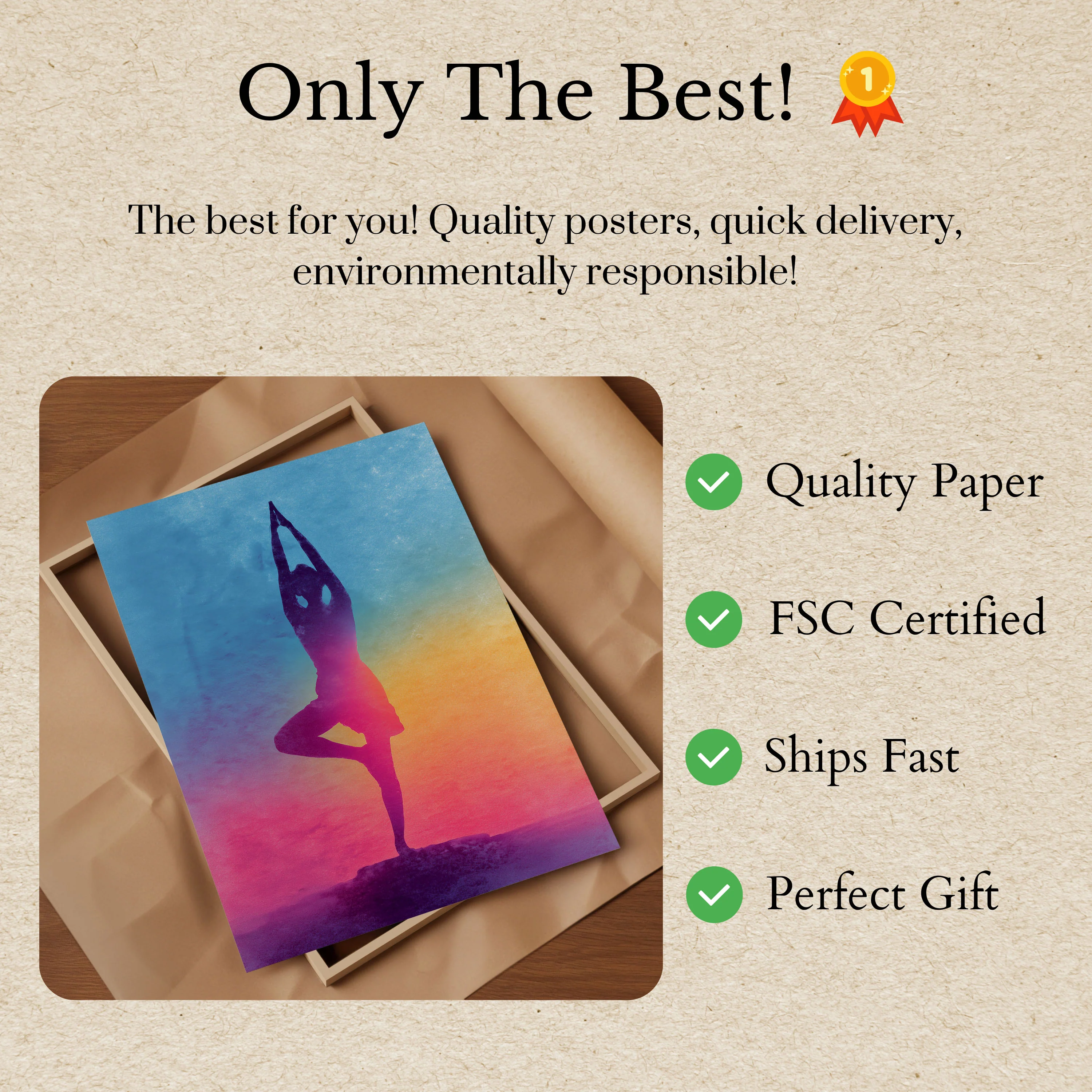 Sunrise Yoga Balance Poster - Image 3