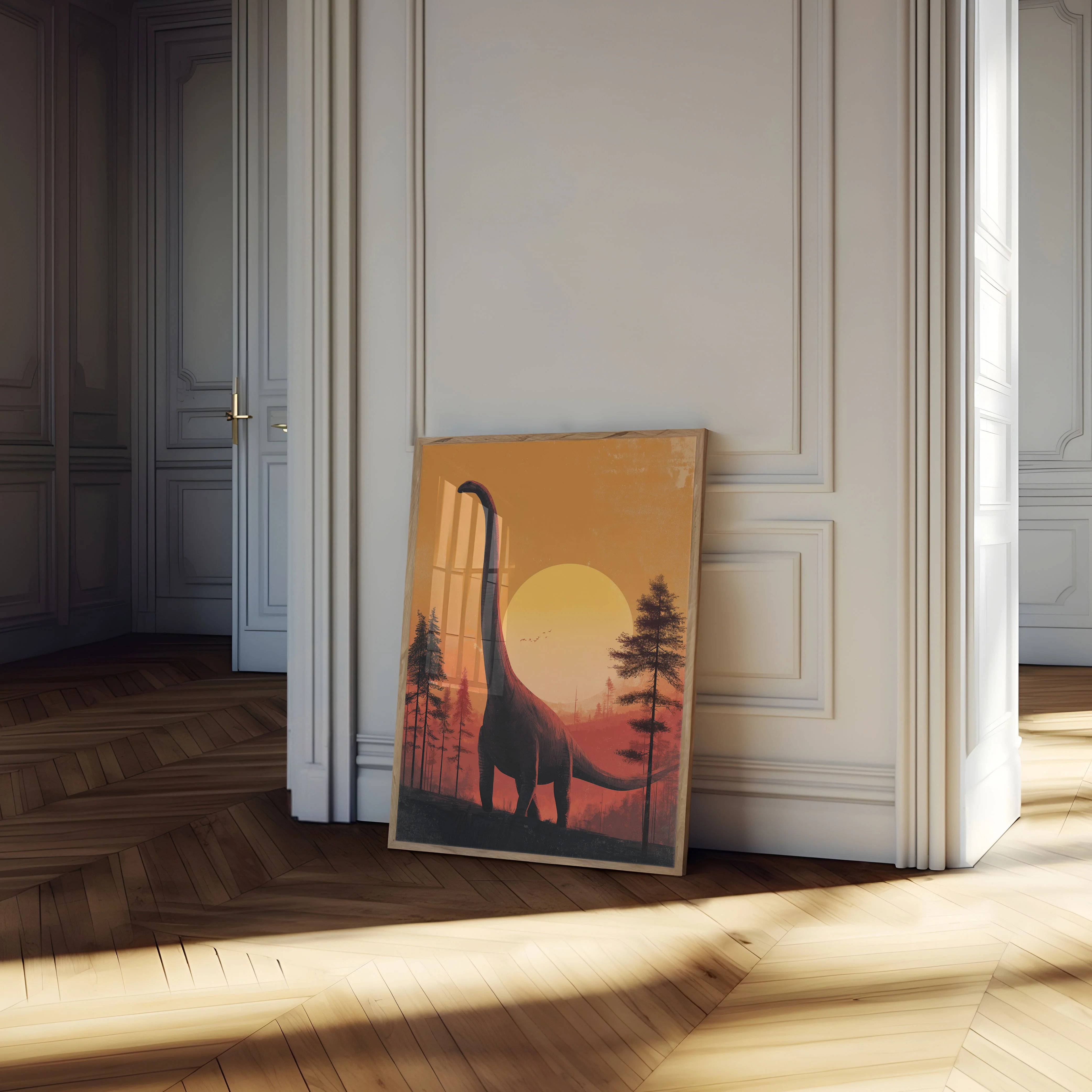 Sunset Brachiosaurus Forest Poster - Image 4