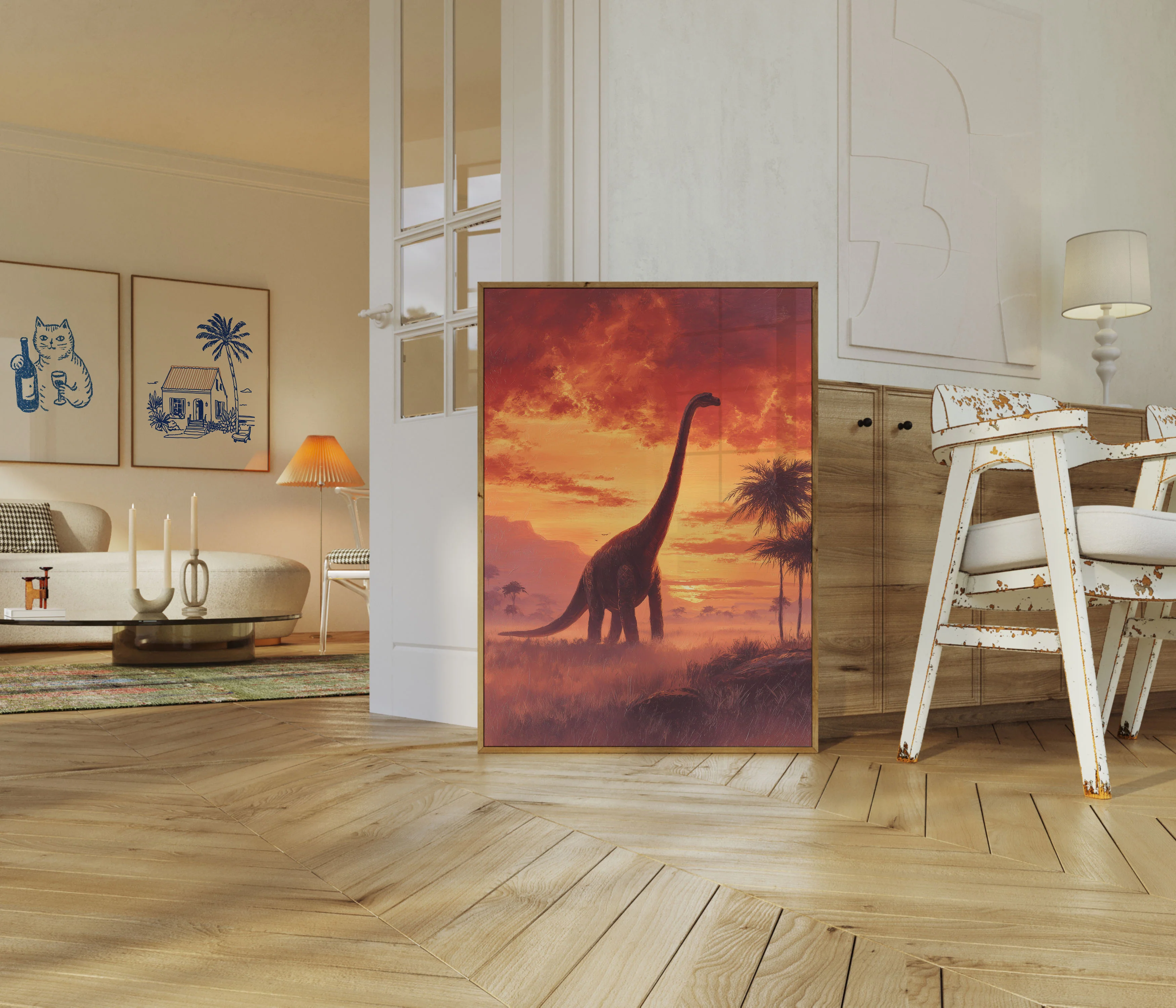 Sunset Brachiosaurus Prehistoric Poster - Image 5