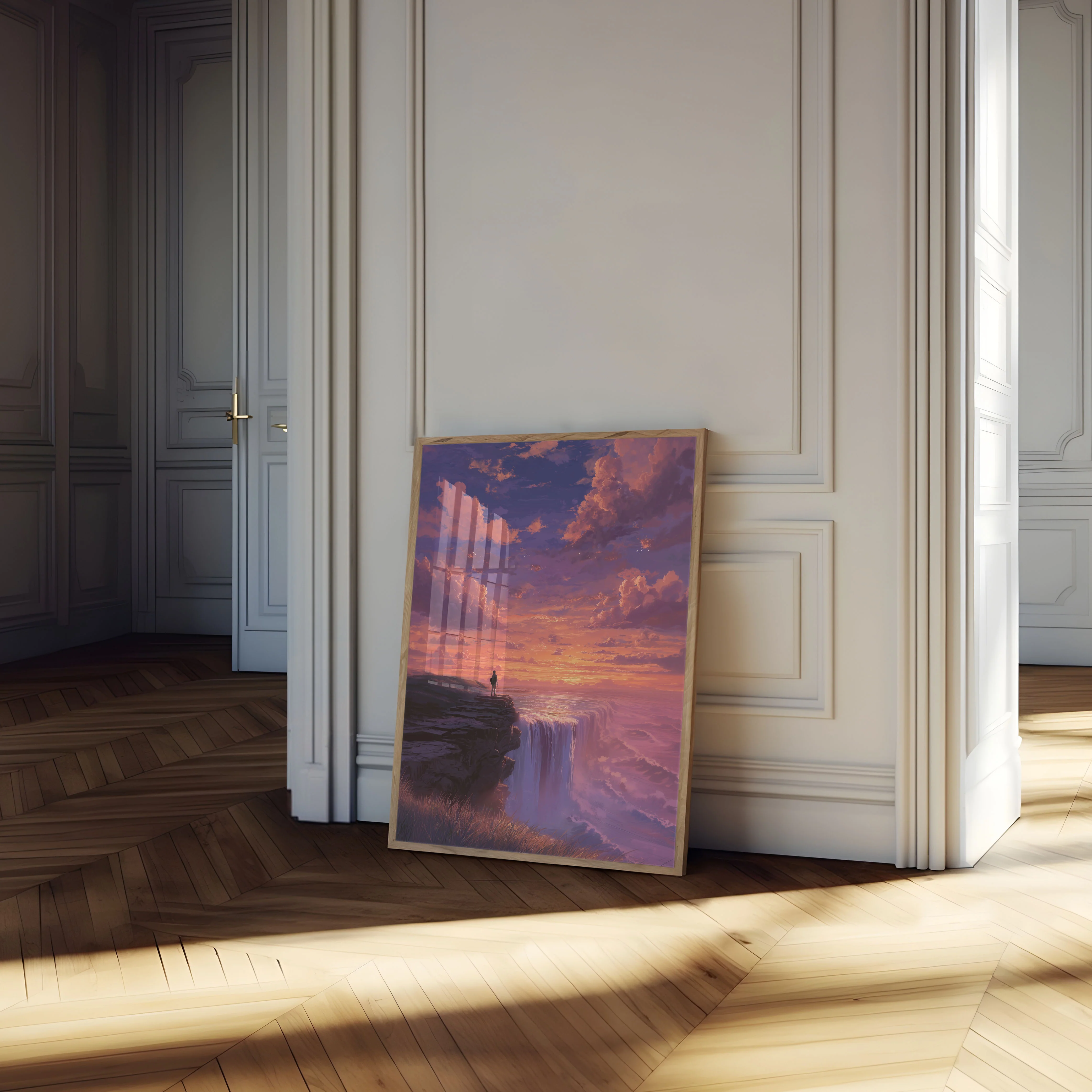 Sunset Cliff Contemplation Poster - Image 4