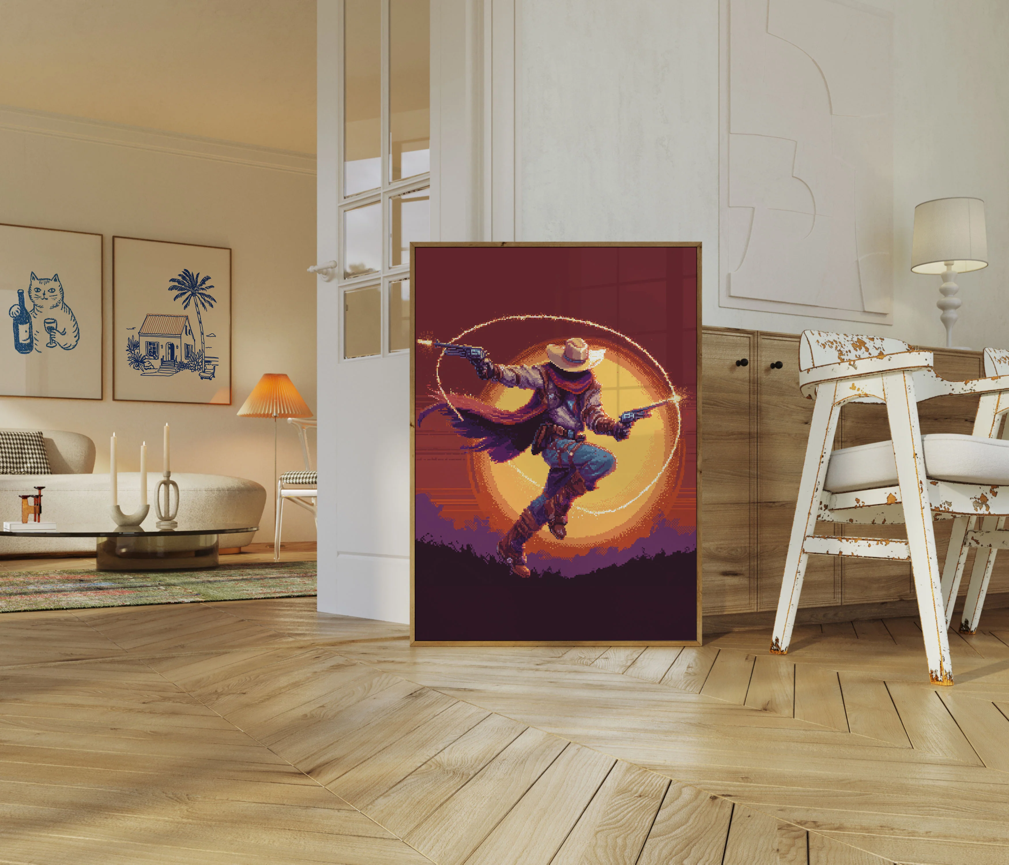 Sunset Cowboy Gunslinger Poster - Image 5