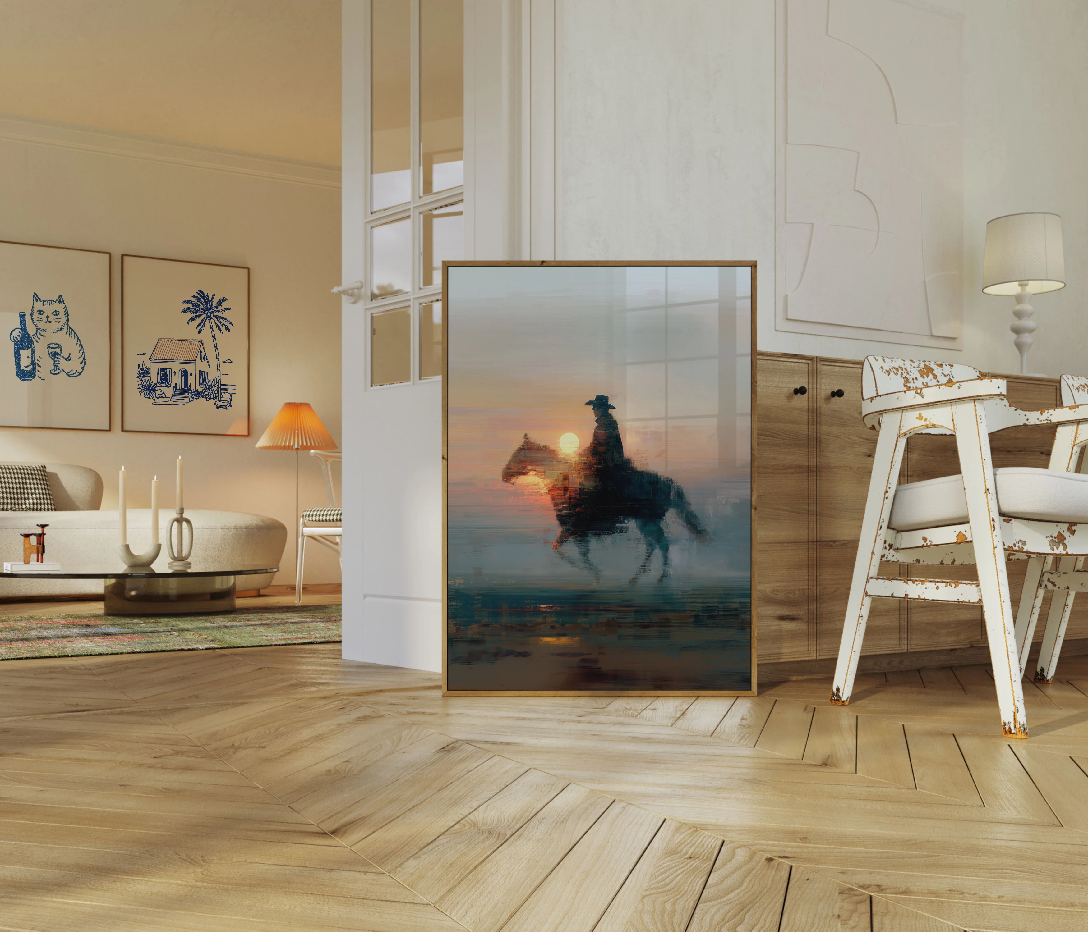Sunset Cowboy Horizon Poster - Image 5