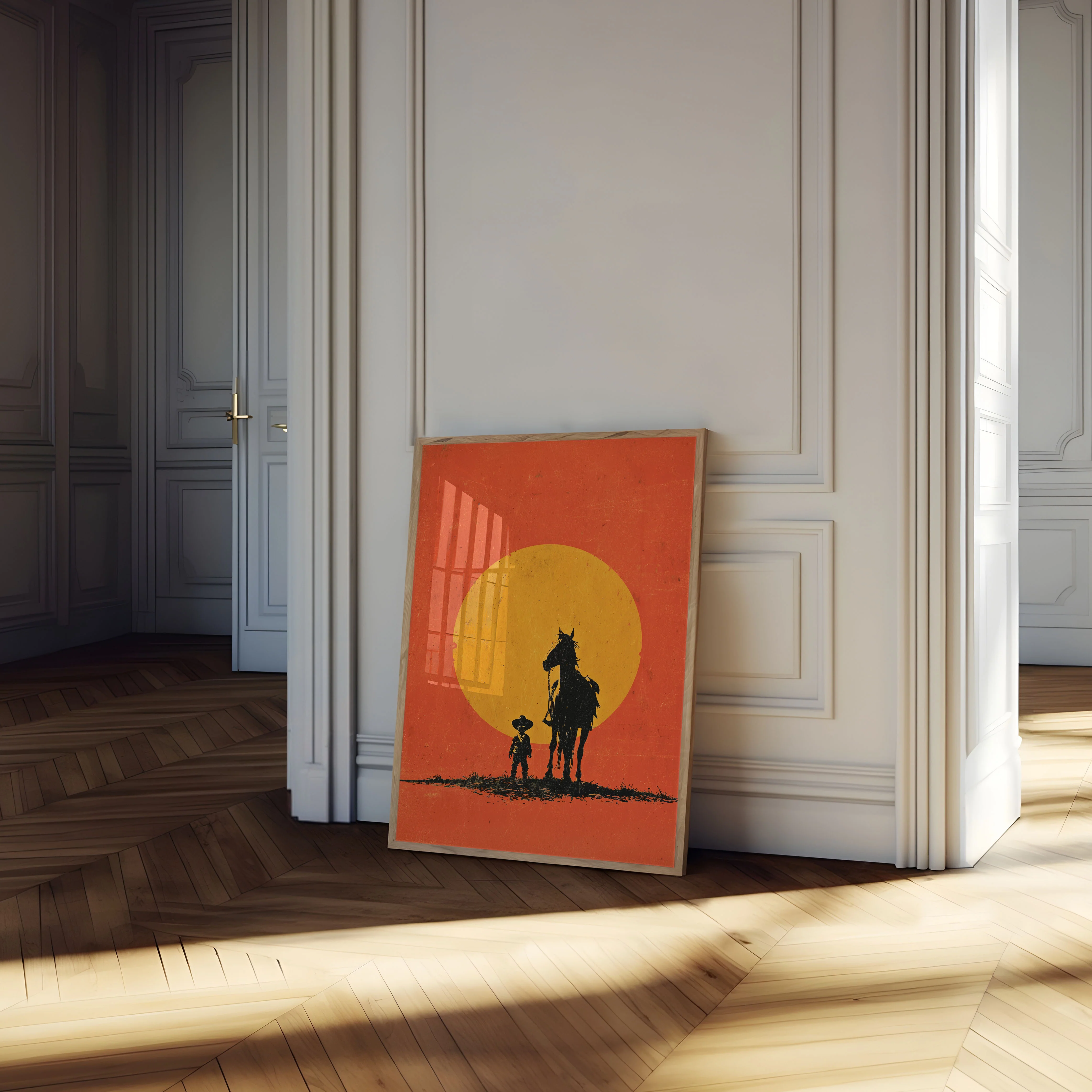 Sunset Cowboy Silhouette Poster - Image 4