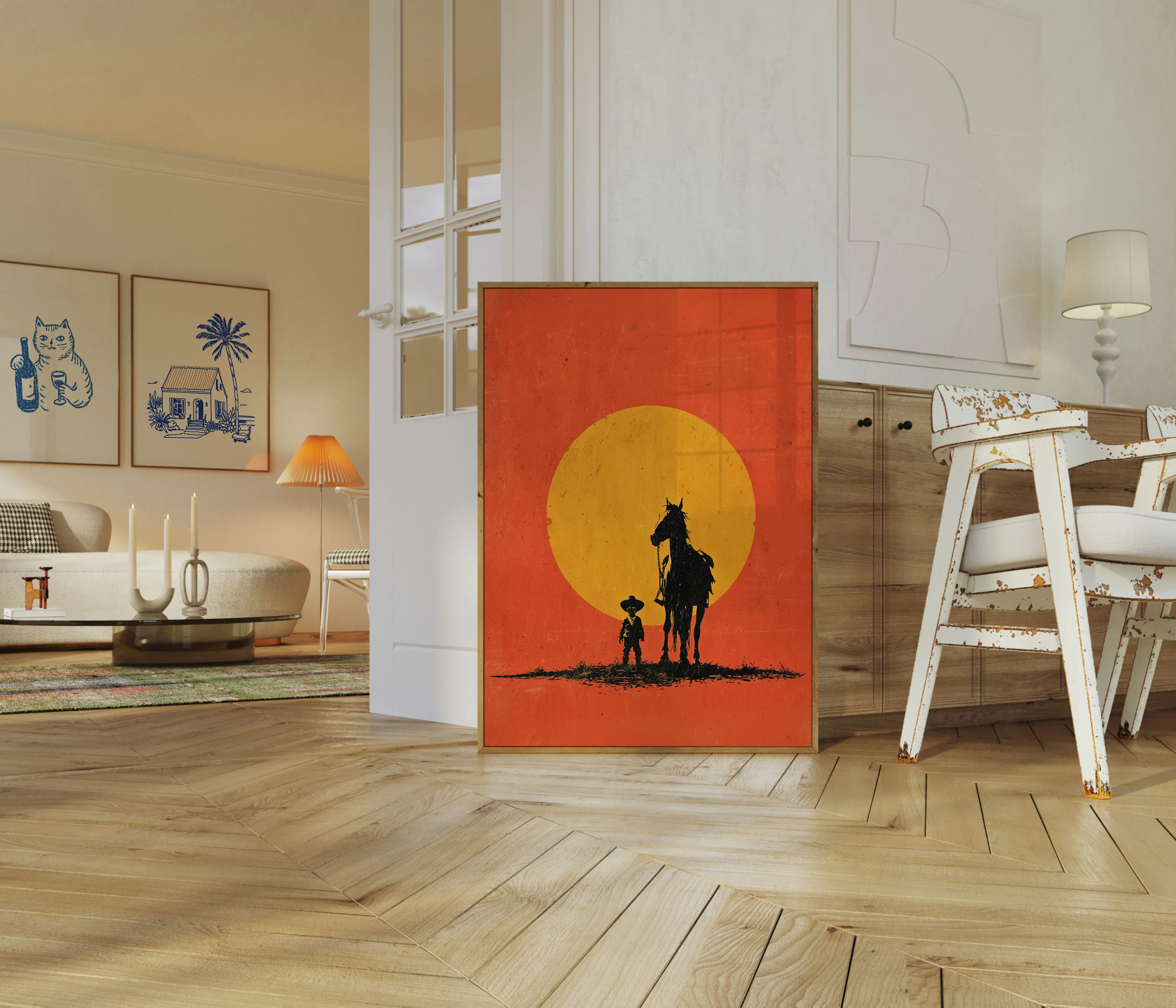 Sunset Cowboy Silhouette Poster - Image 5