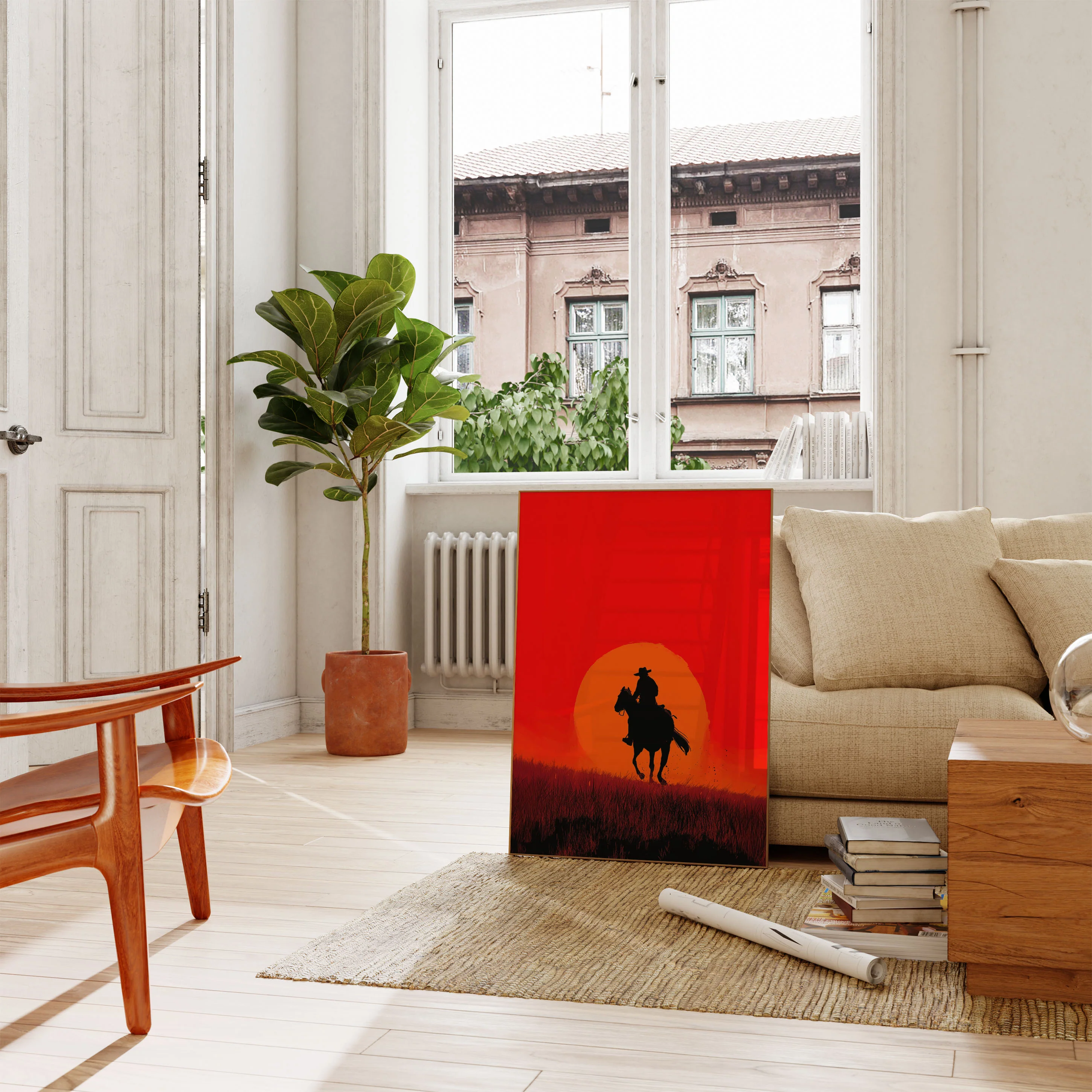Sunset Cowboy Silhouette Poster - Image 2