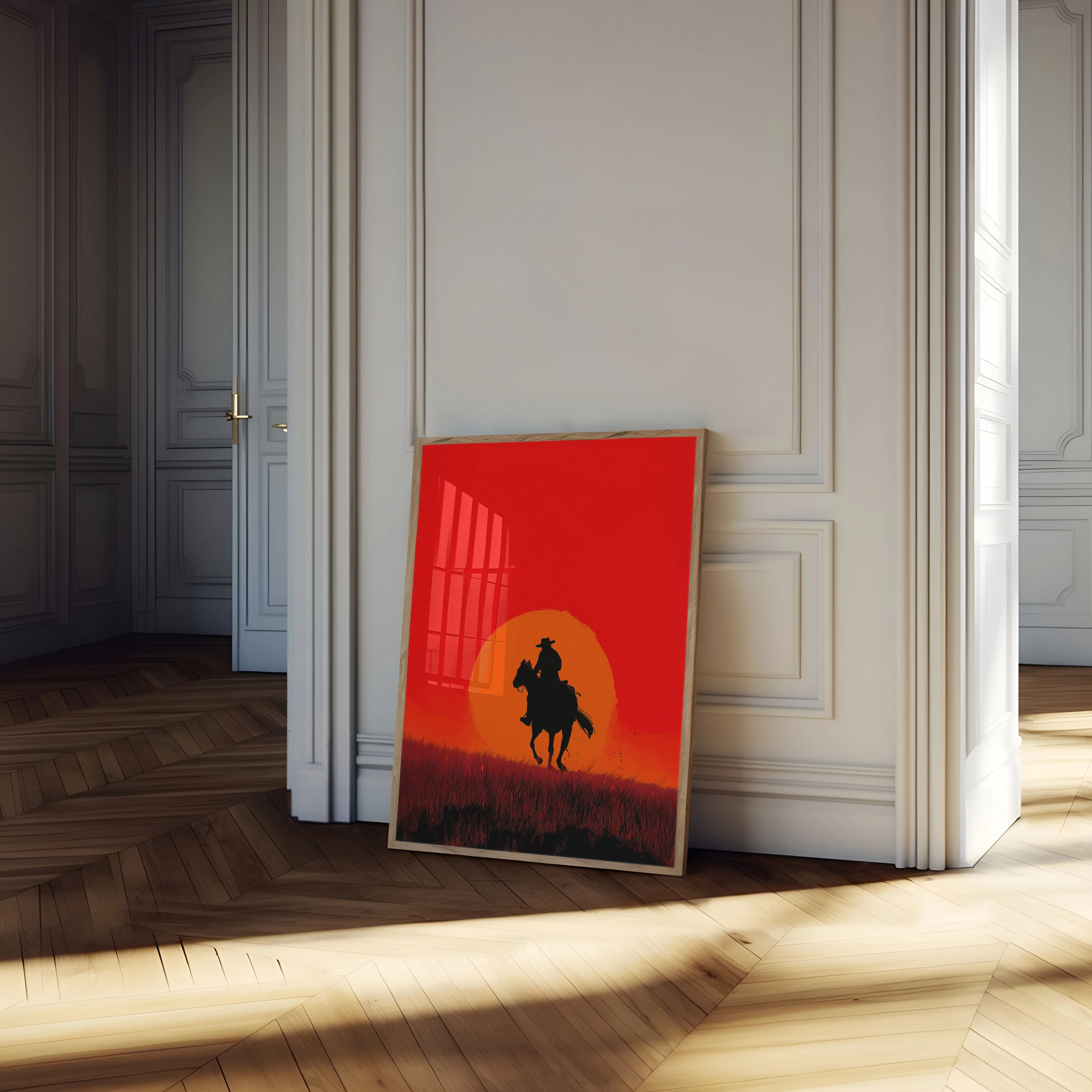 Sunset Cowboy Silhouette Poster - Image 4
