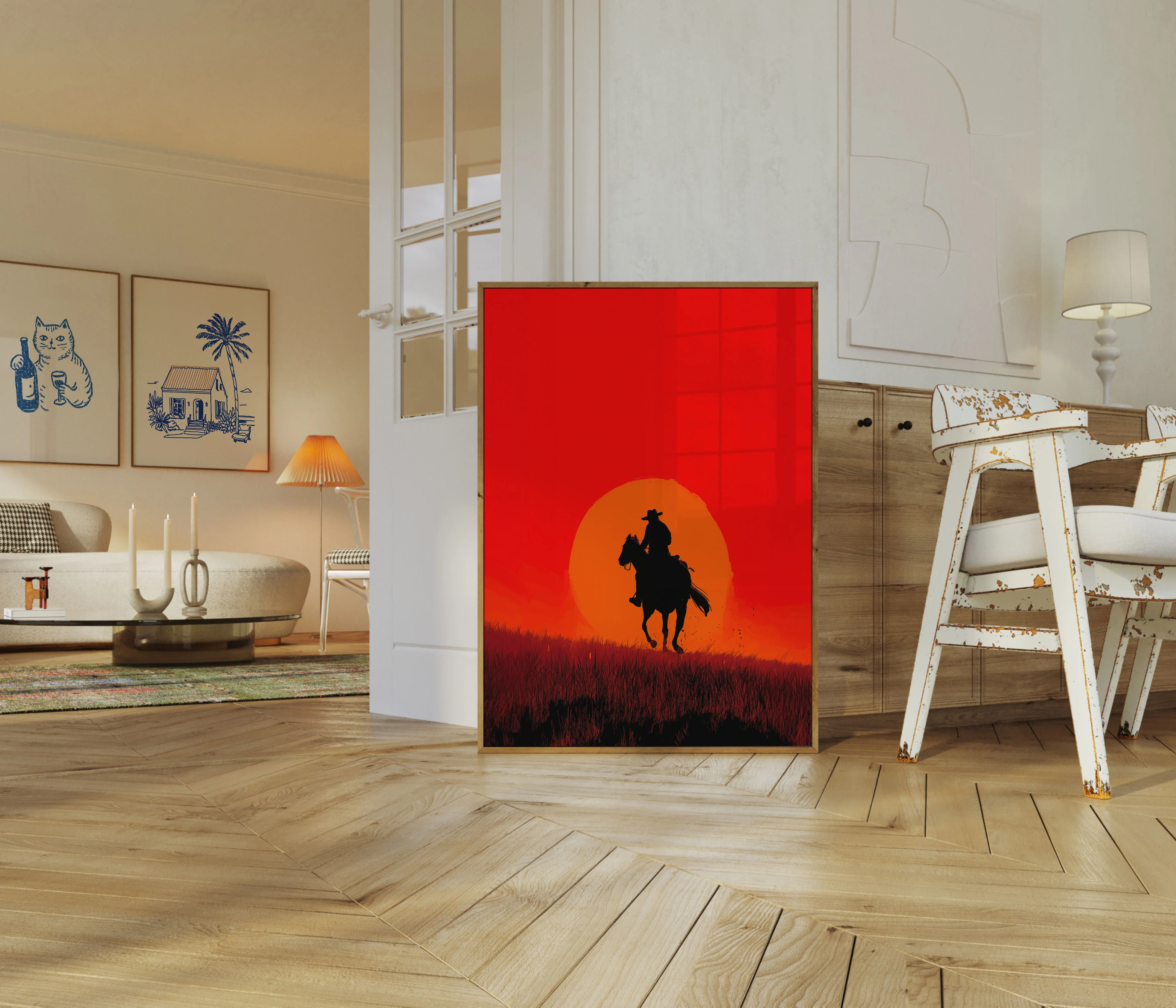 Sunset Cowboy Silhouette Poster - Image 5