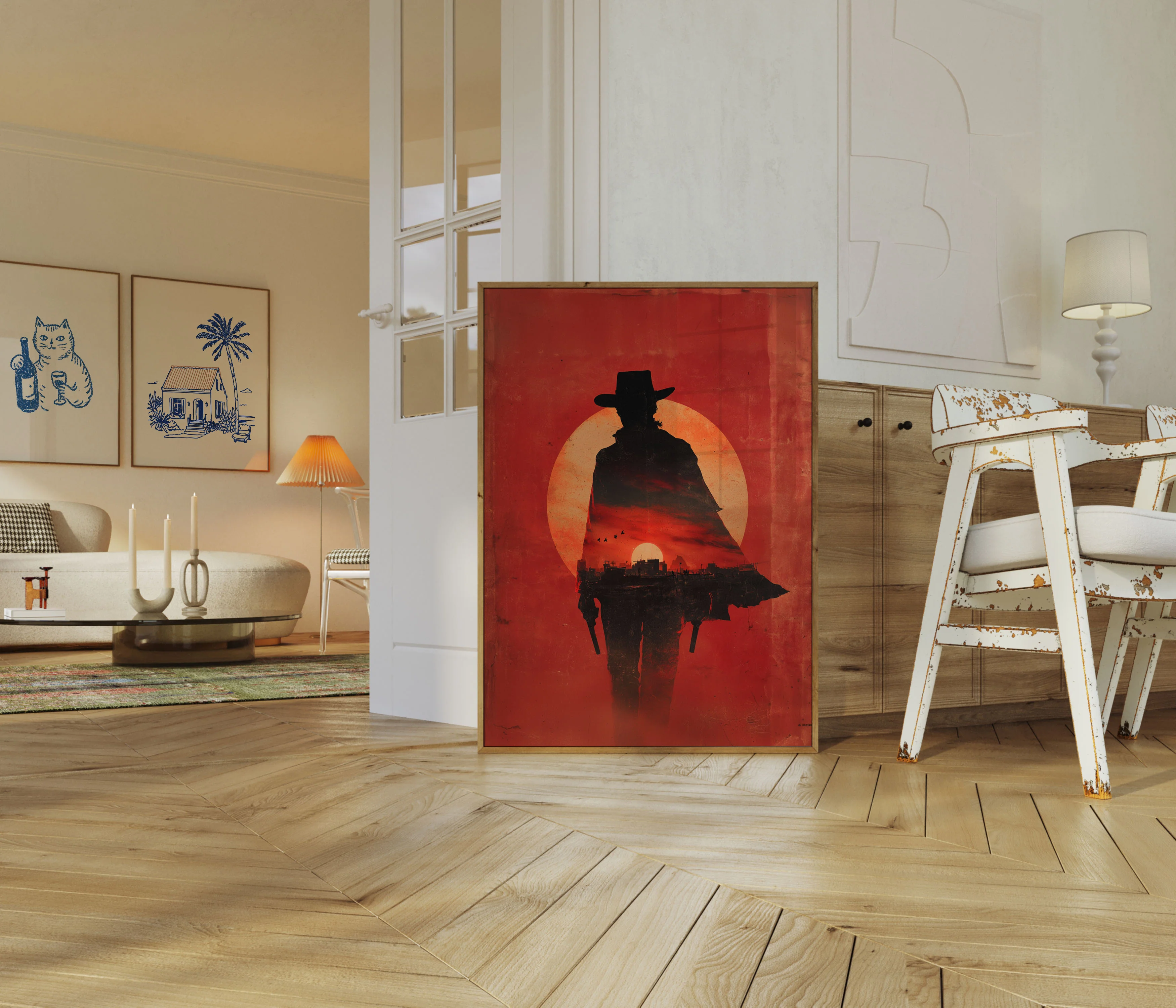 Sunset Cowboy Silhouette Poster - Image 5