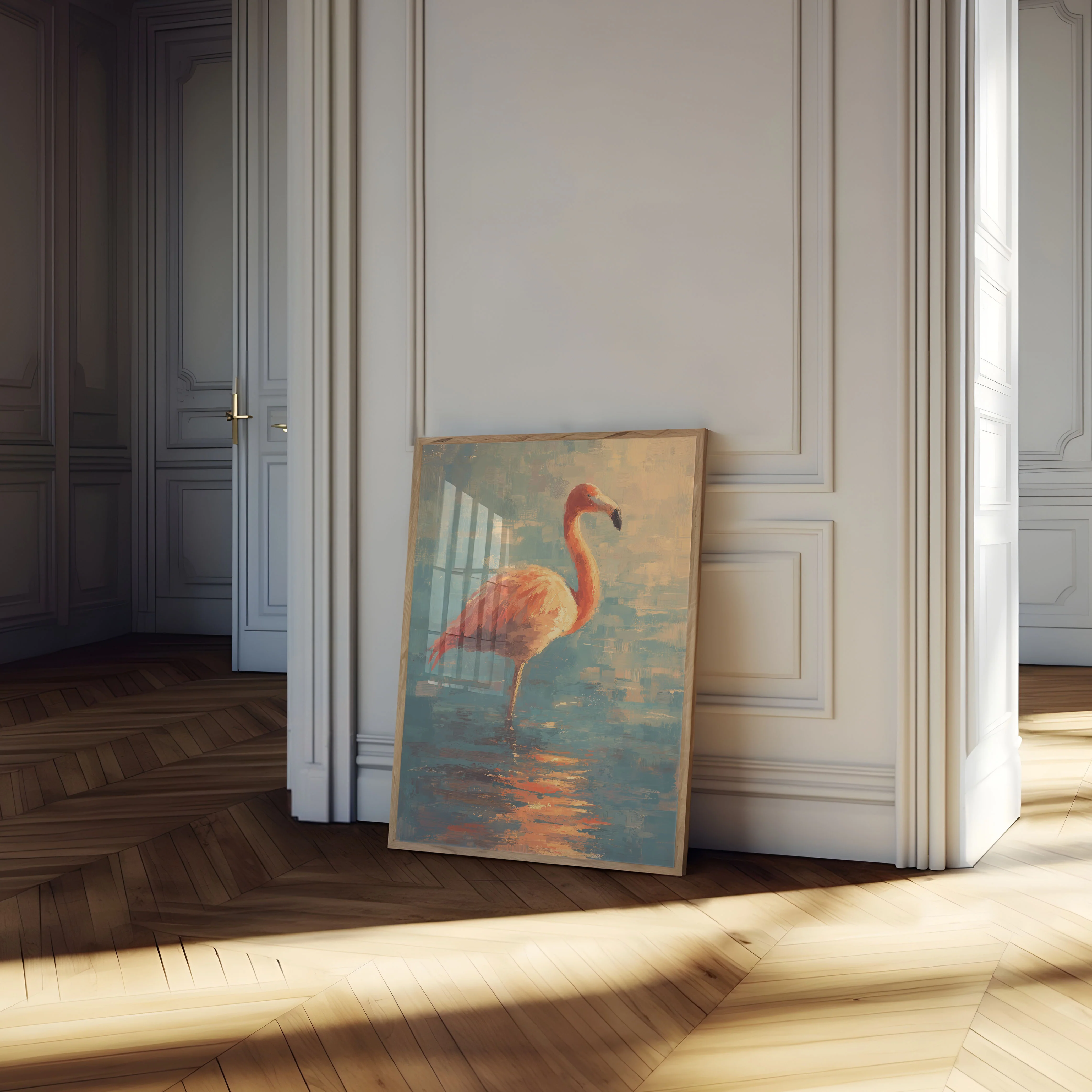 Sunset Flamingo Waterscape Poster - Image 4