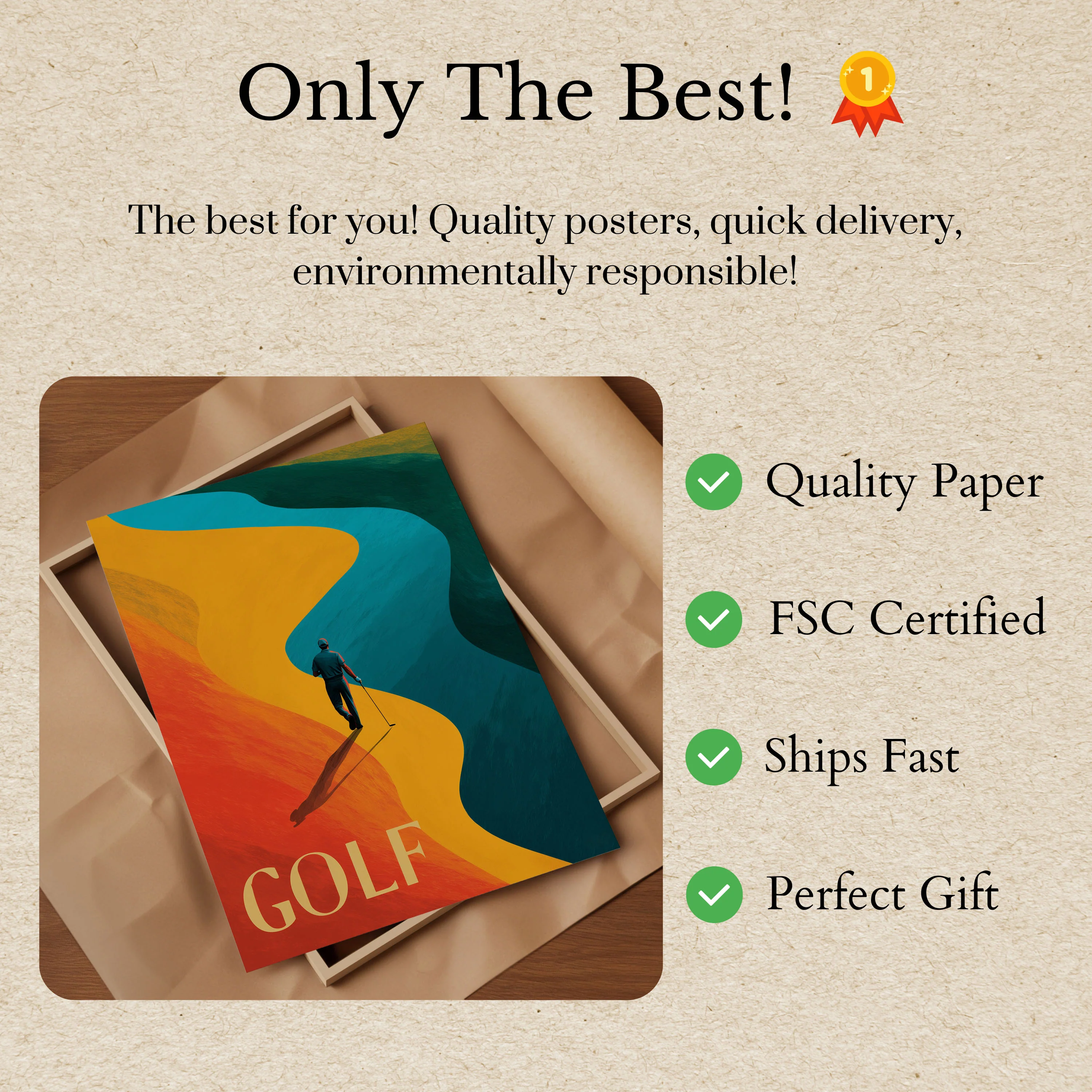 Sunset Golf Journey Poster - Image 3