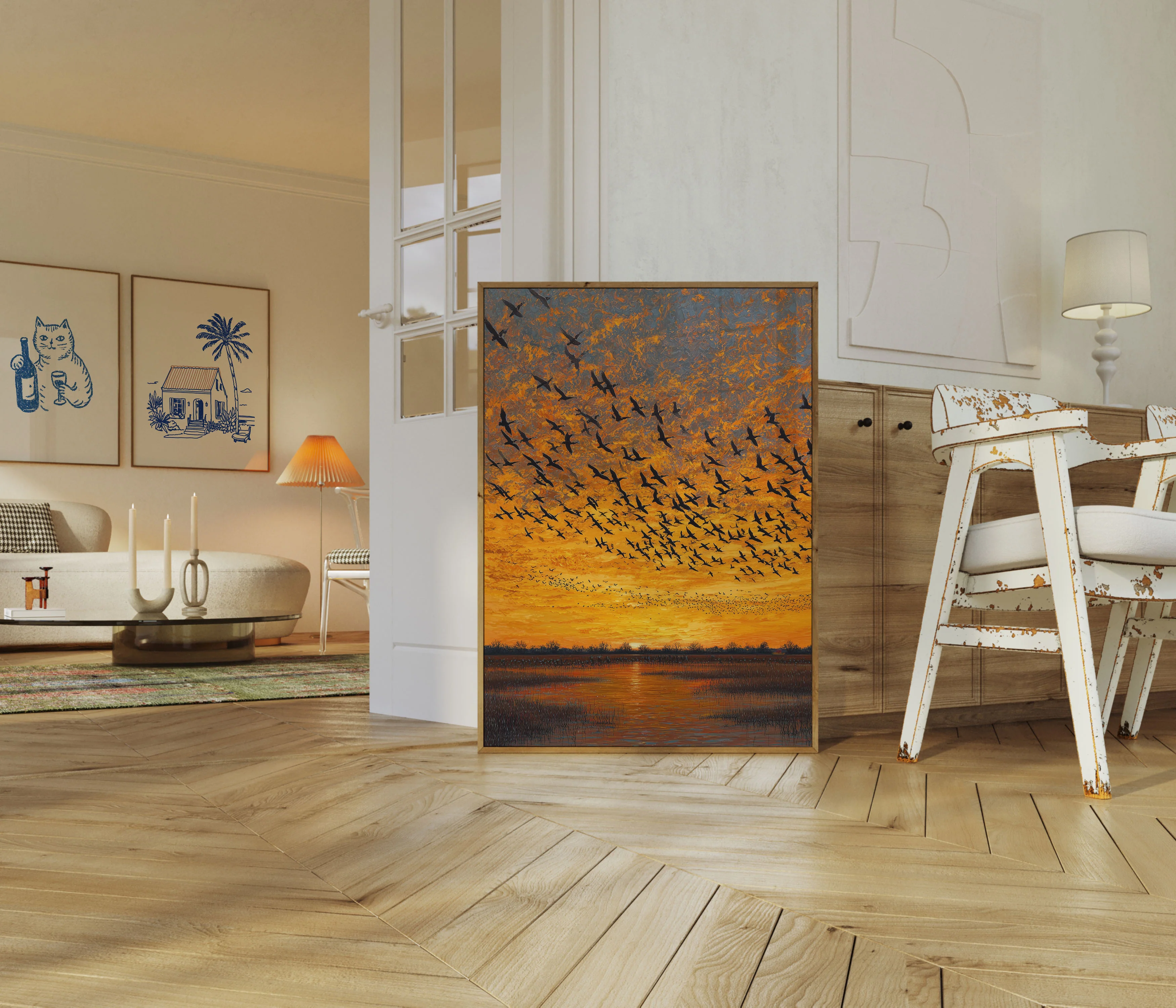 Sunset Migration Birds Poster - Image 5
