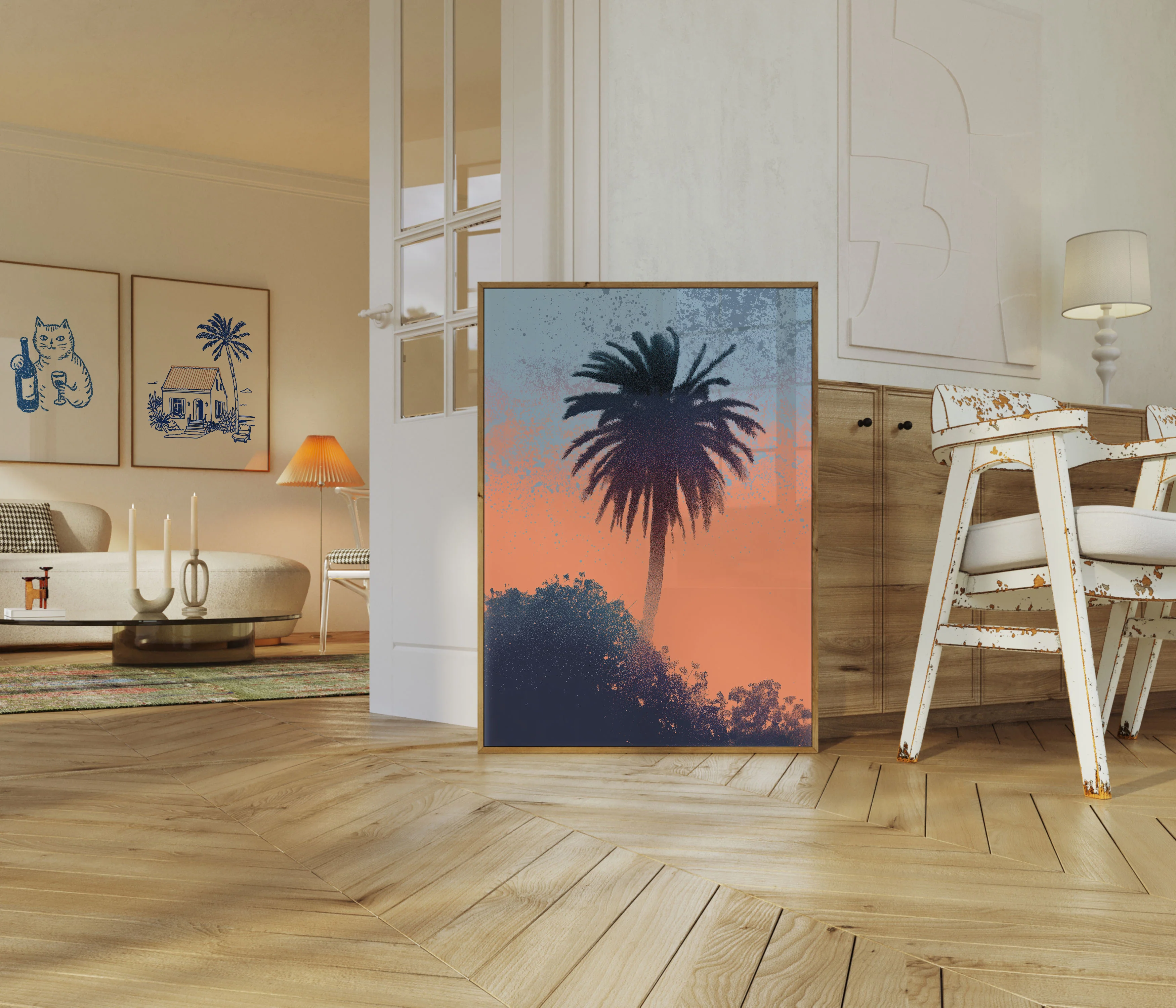 Sunset Palm Tree Silhouette Poster - Image 5