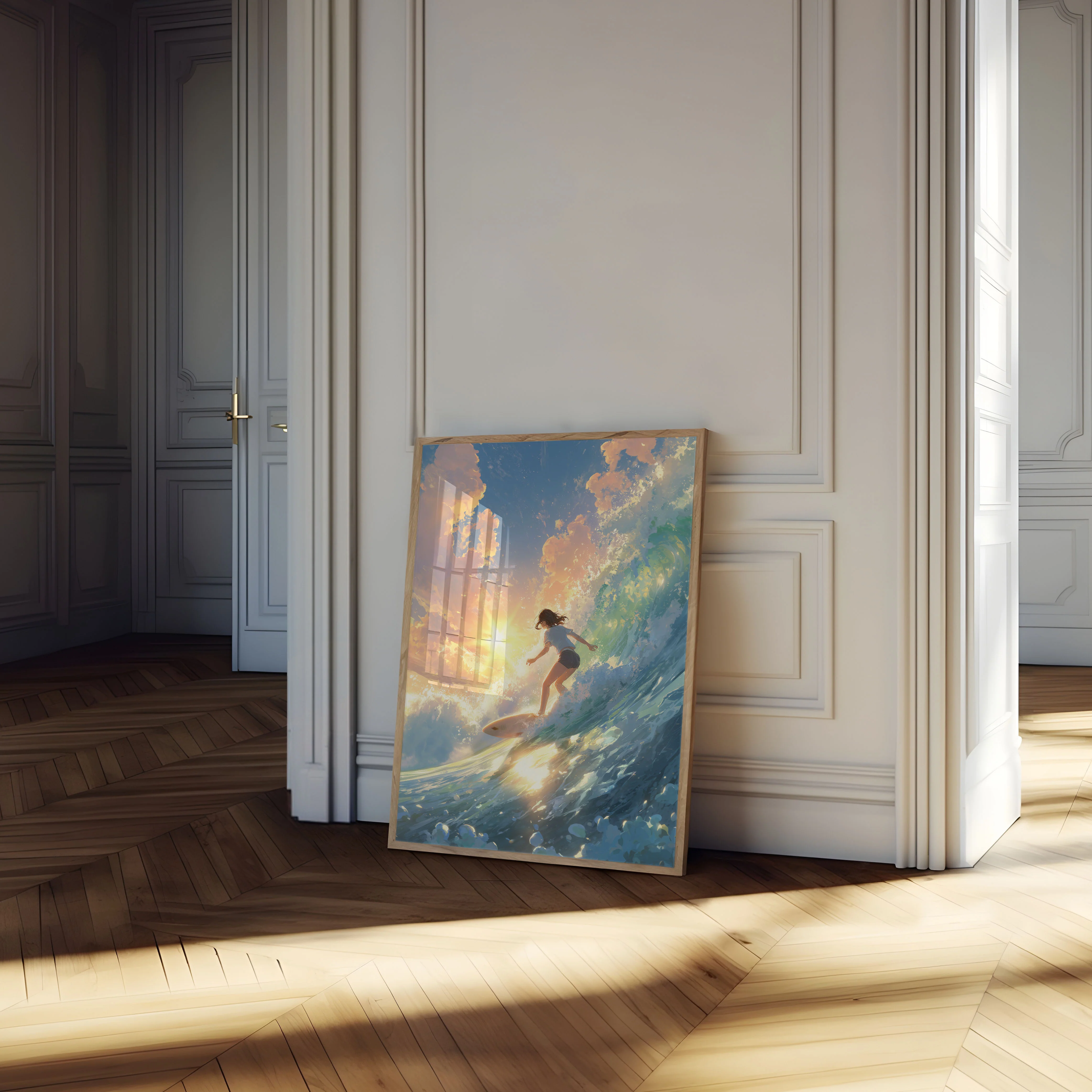 Sunset Surf Wave Rider Poster - Image 4