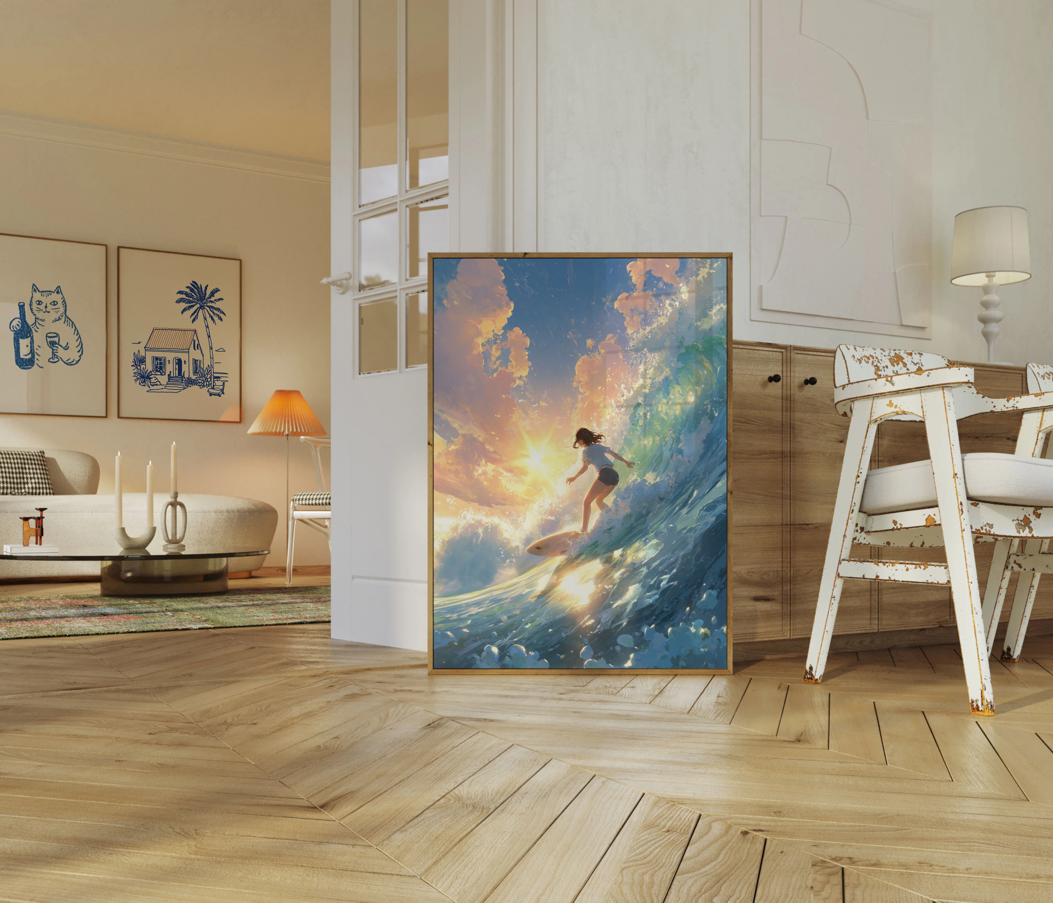 Sunset Surf Wave Rider Poster - Image 5