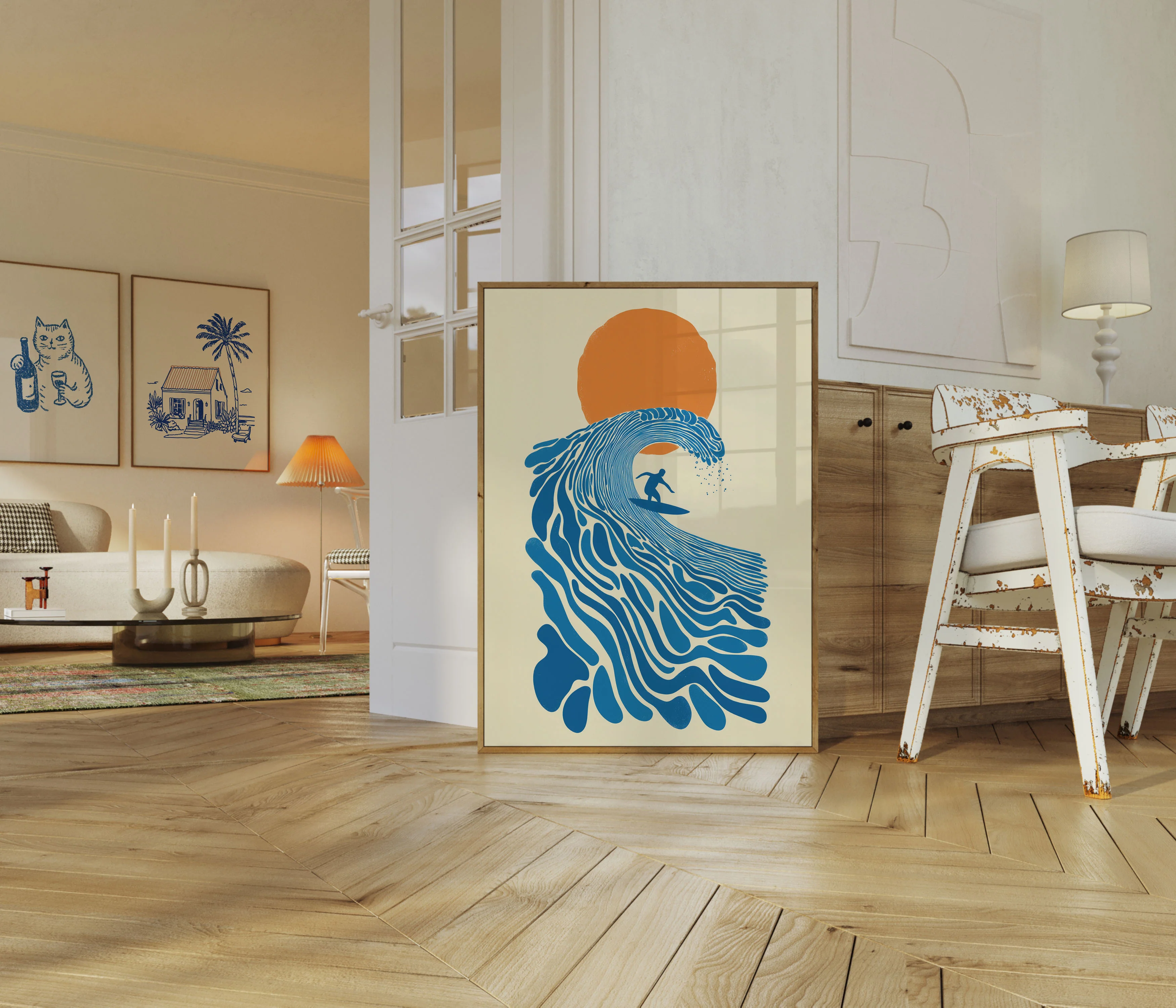 Surfer Riding Ocean Wave Poster - Image 5