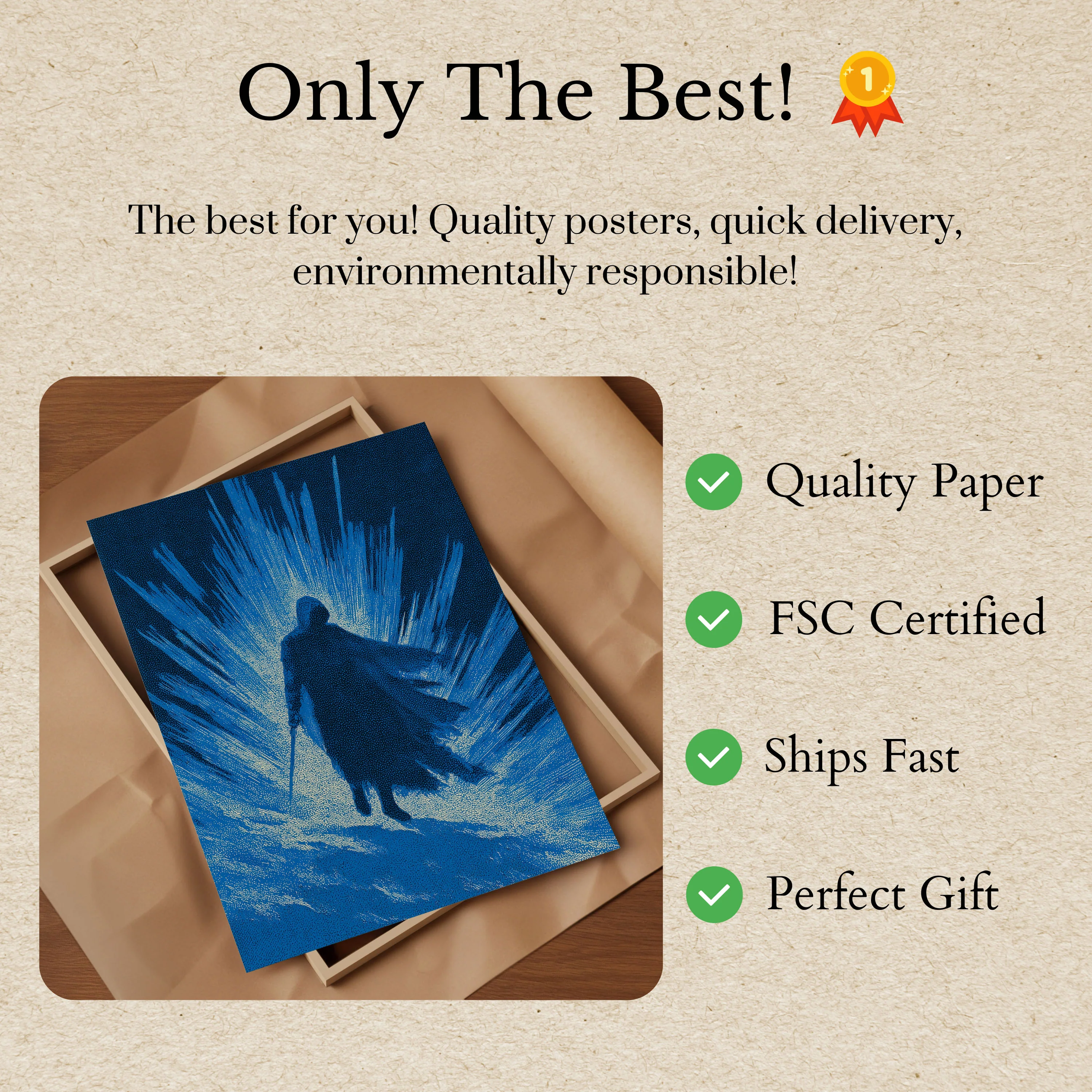 Surfer Riding Ocean Wave Poster - Image 3