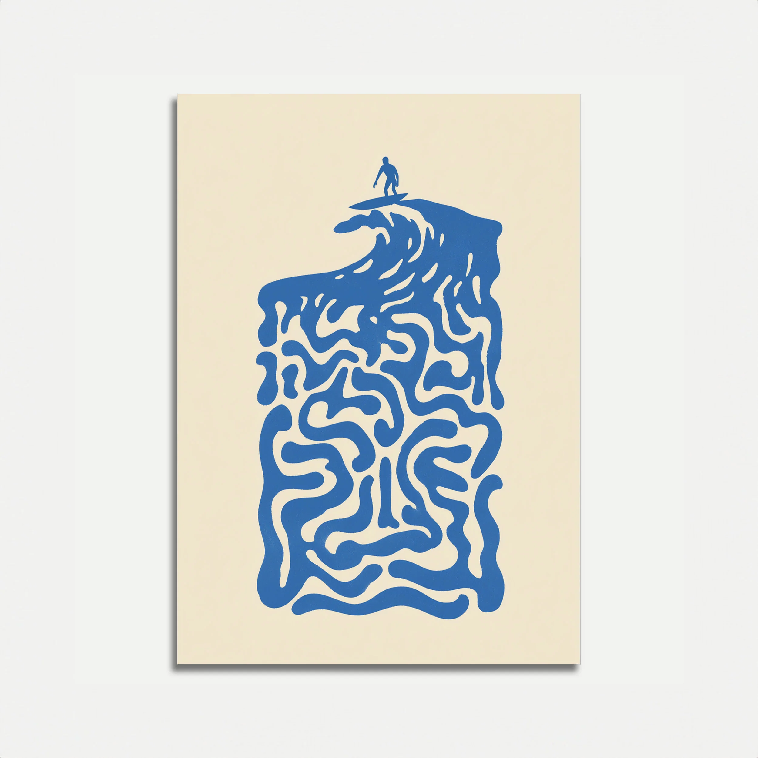 Surfer Riding Ocean Wave Poster