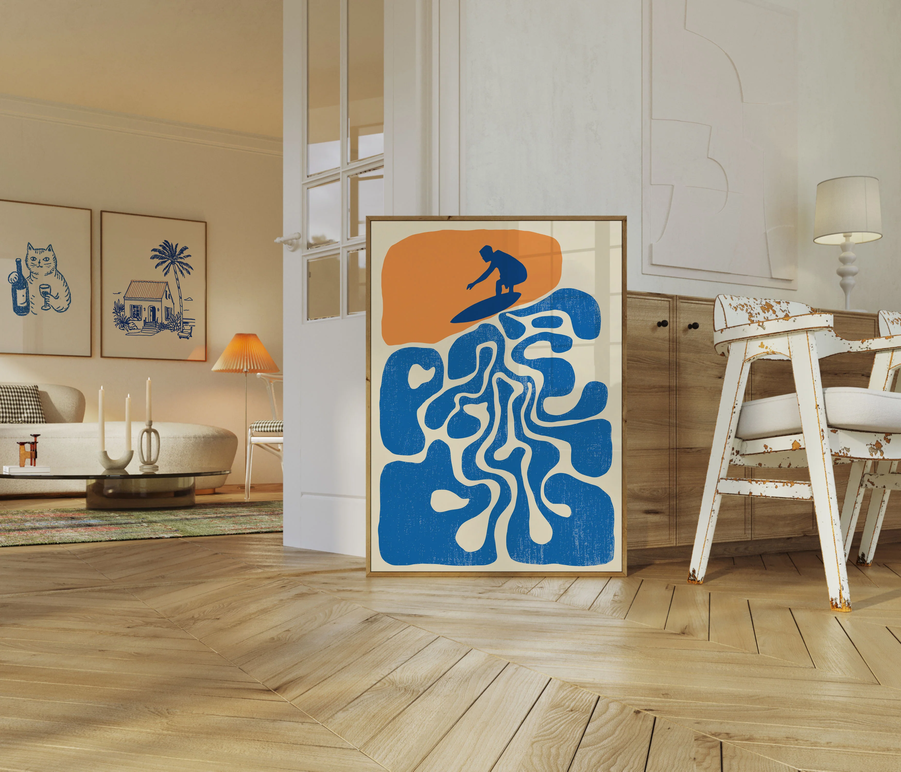 Surfer Riding Ocean Wave Poster - Image 5