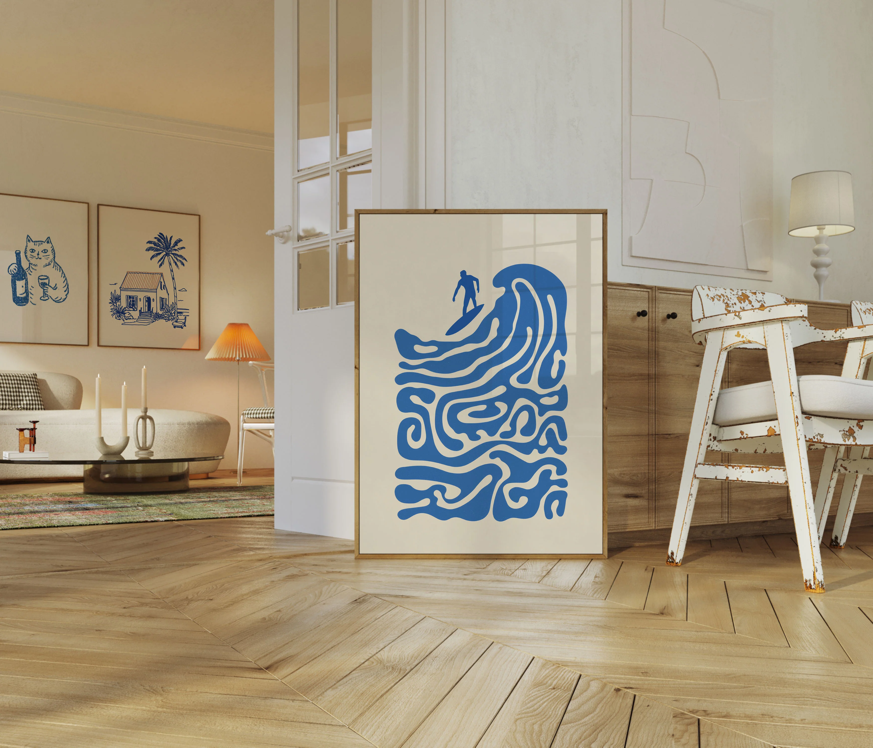 Surfer Riding Ocean Waves Poster - Image 5