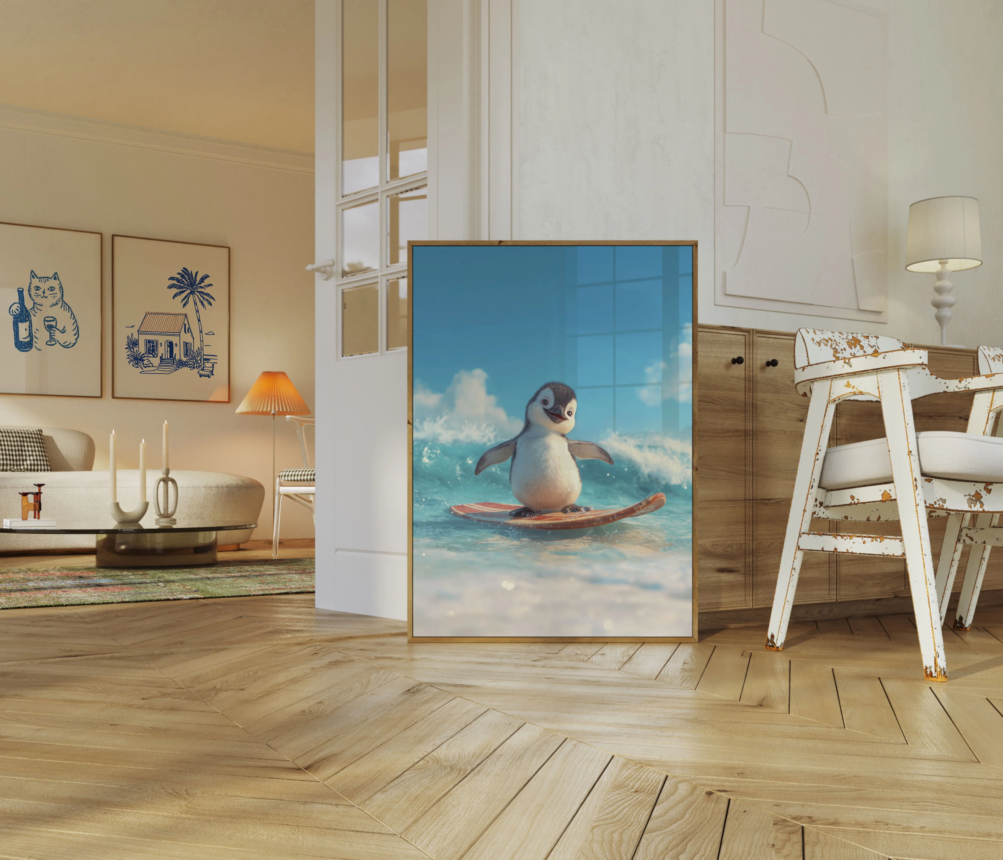 Surfing Penguin Adventure Poster - Image 5