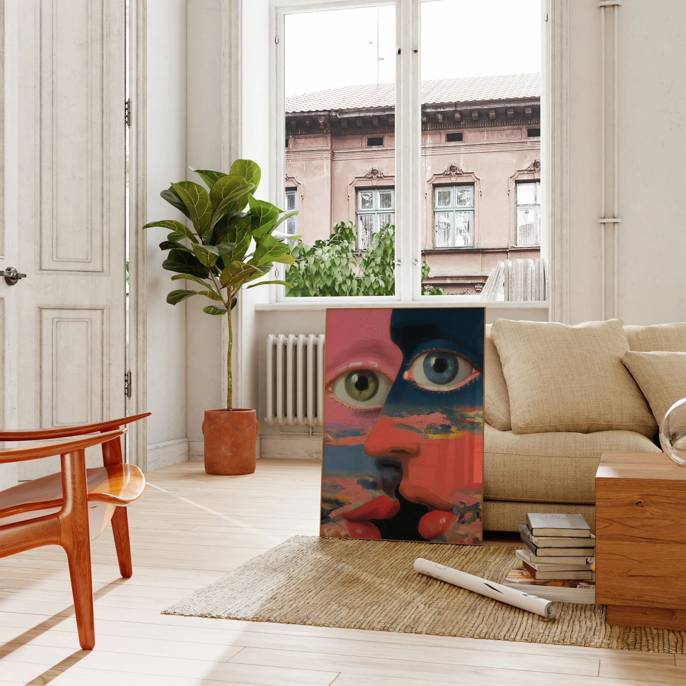 Surreal Colorful Eyes Portrait Poster - Image 2