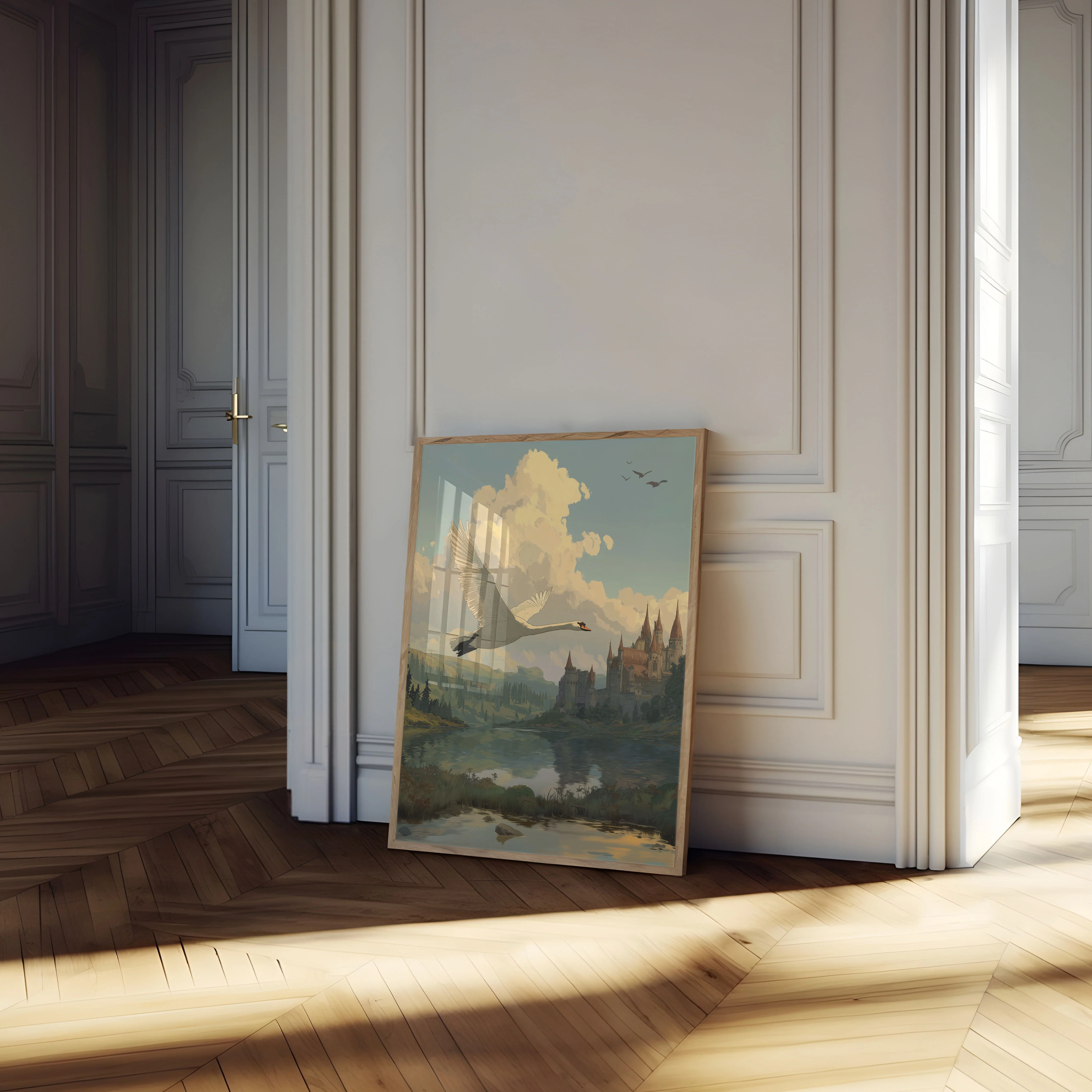 Swan Castle Fantasy Poster - Image 4