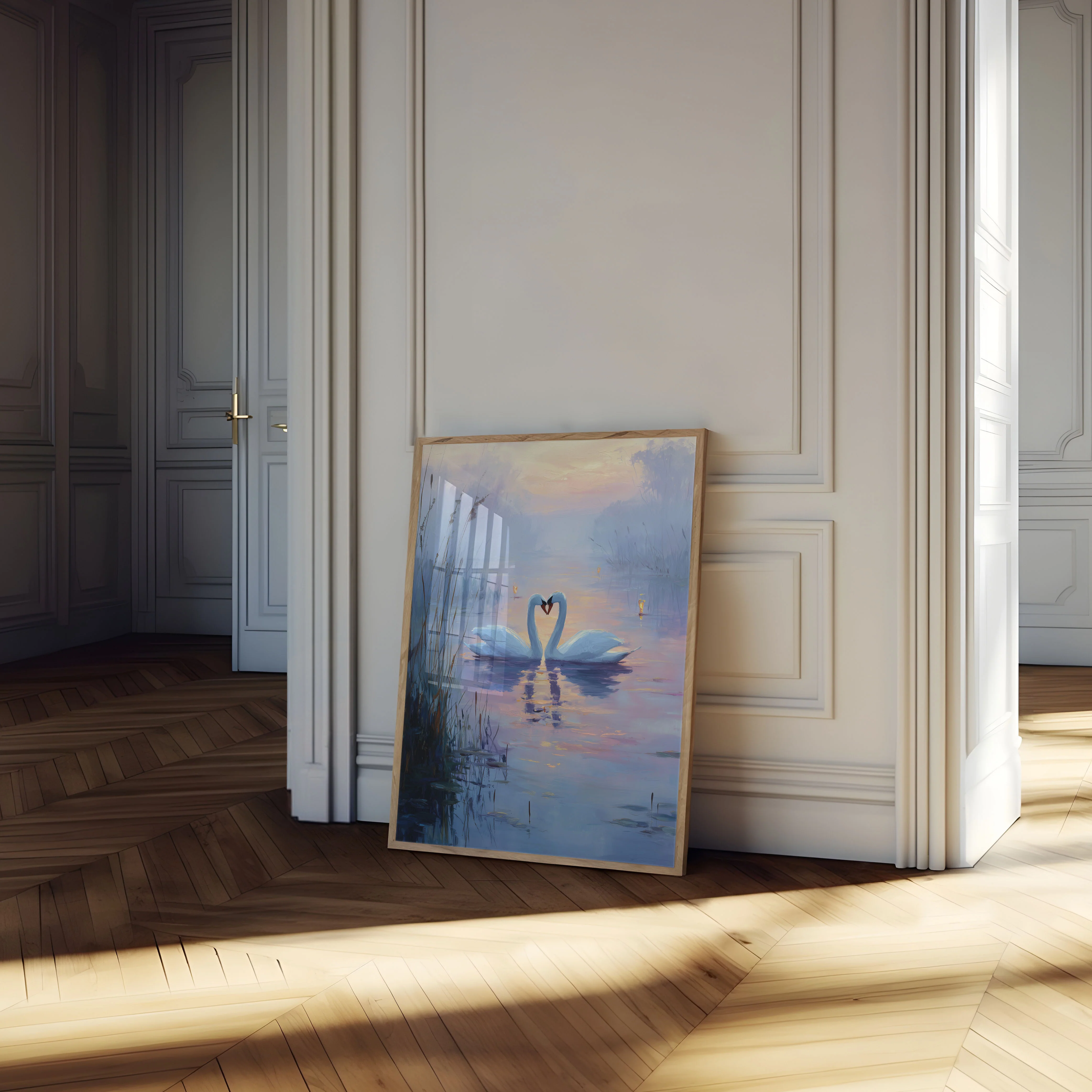 Swans in Misty Love Poster - Image 4