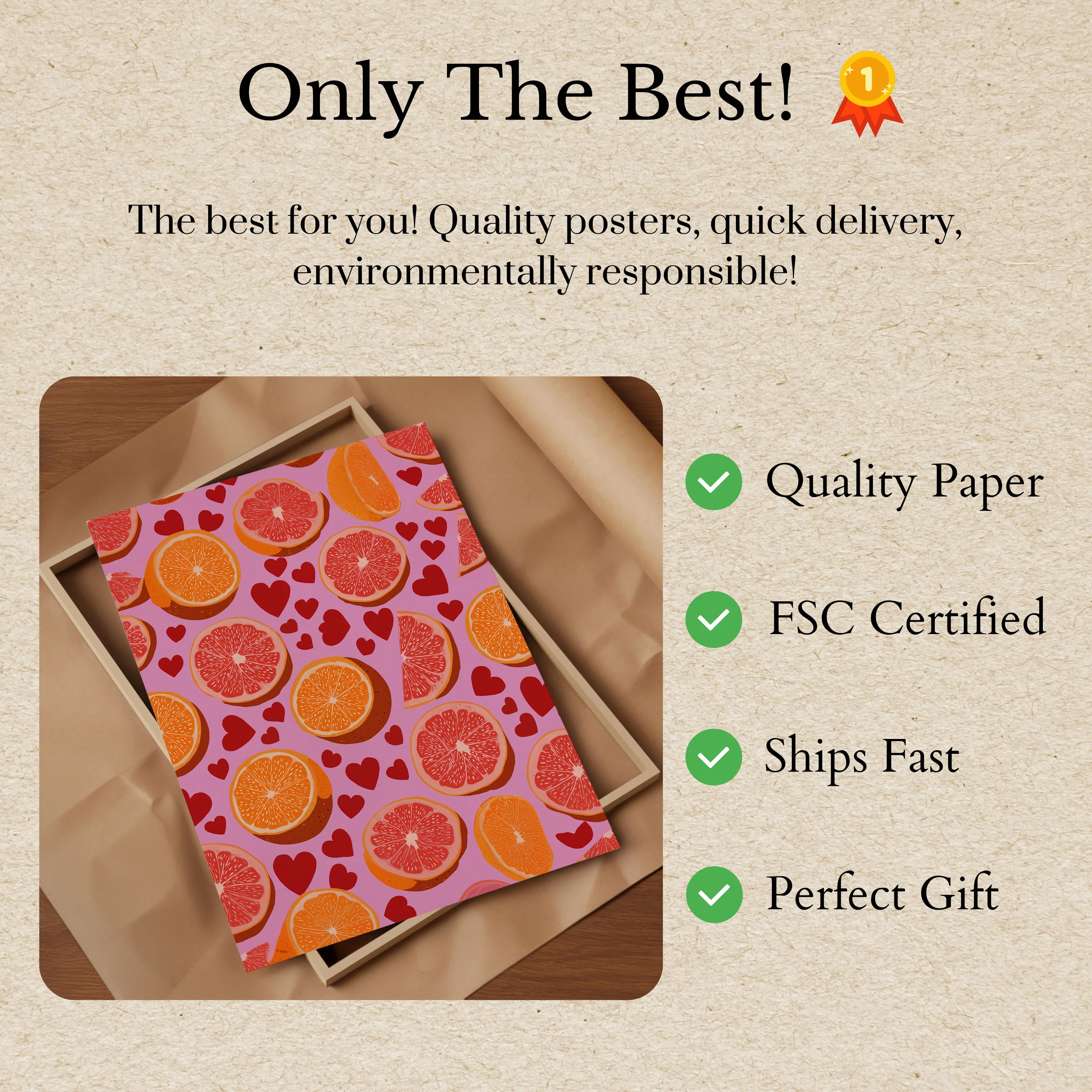 Sweet Citrus Love Poster - Image 3
