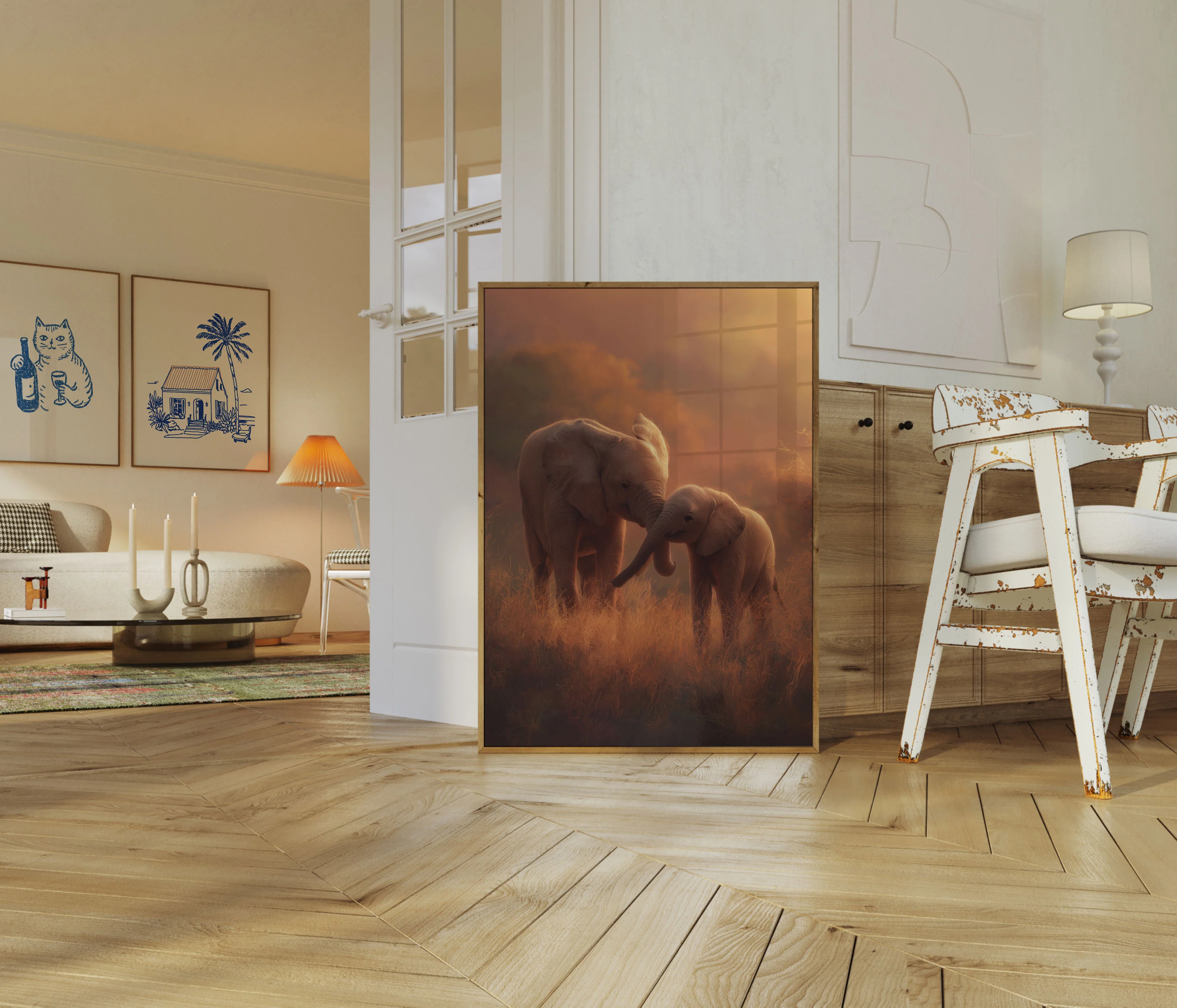 Tender Elephant Moment Poster - Image 5