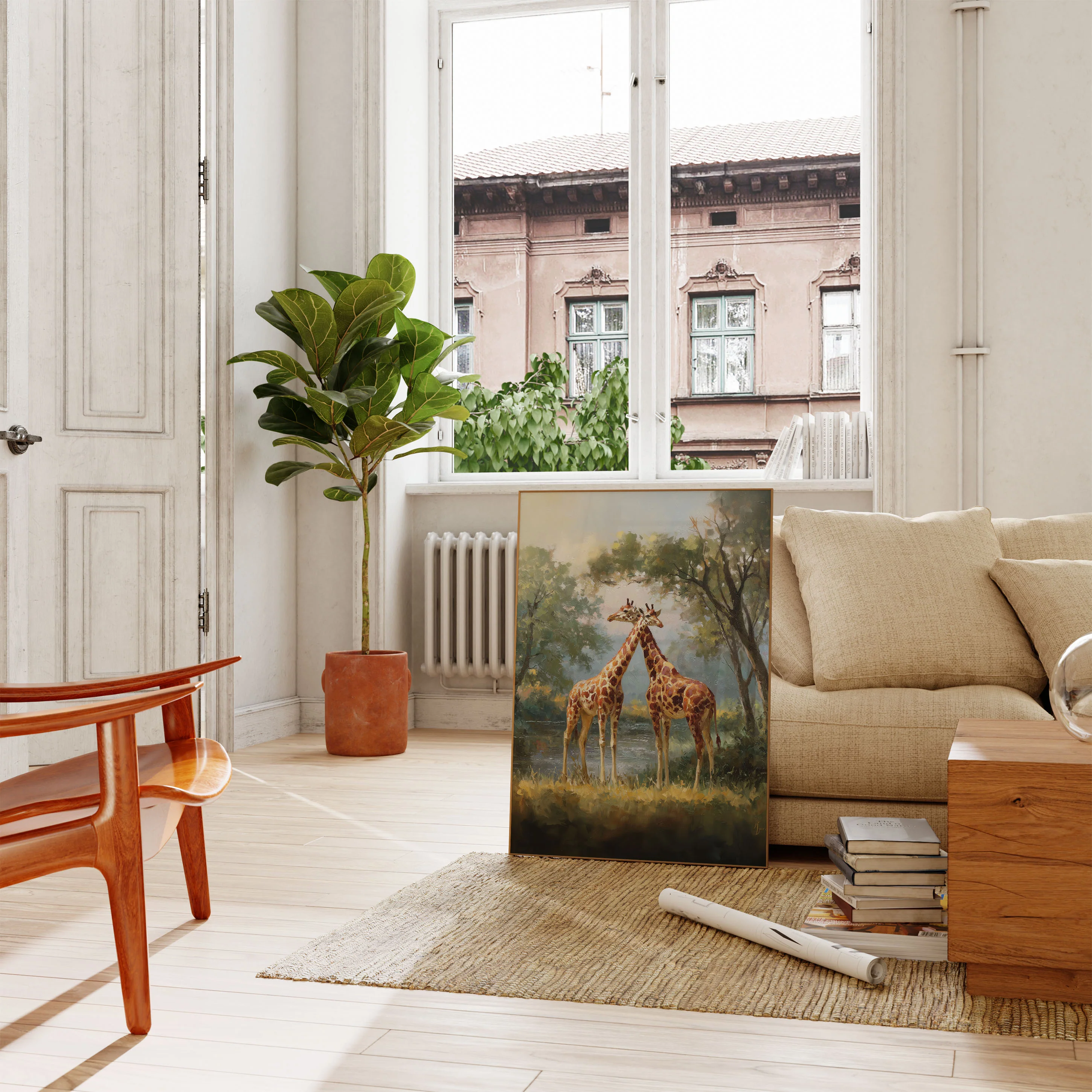 Tender Giraffe Moment Poster - Image 2