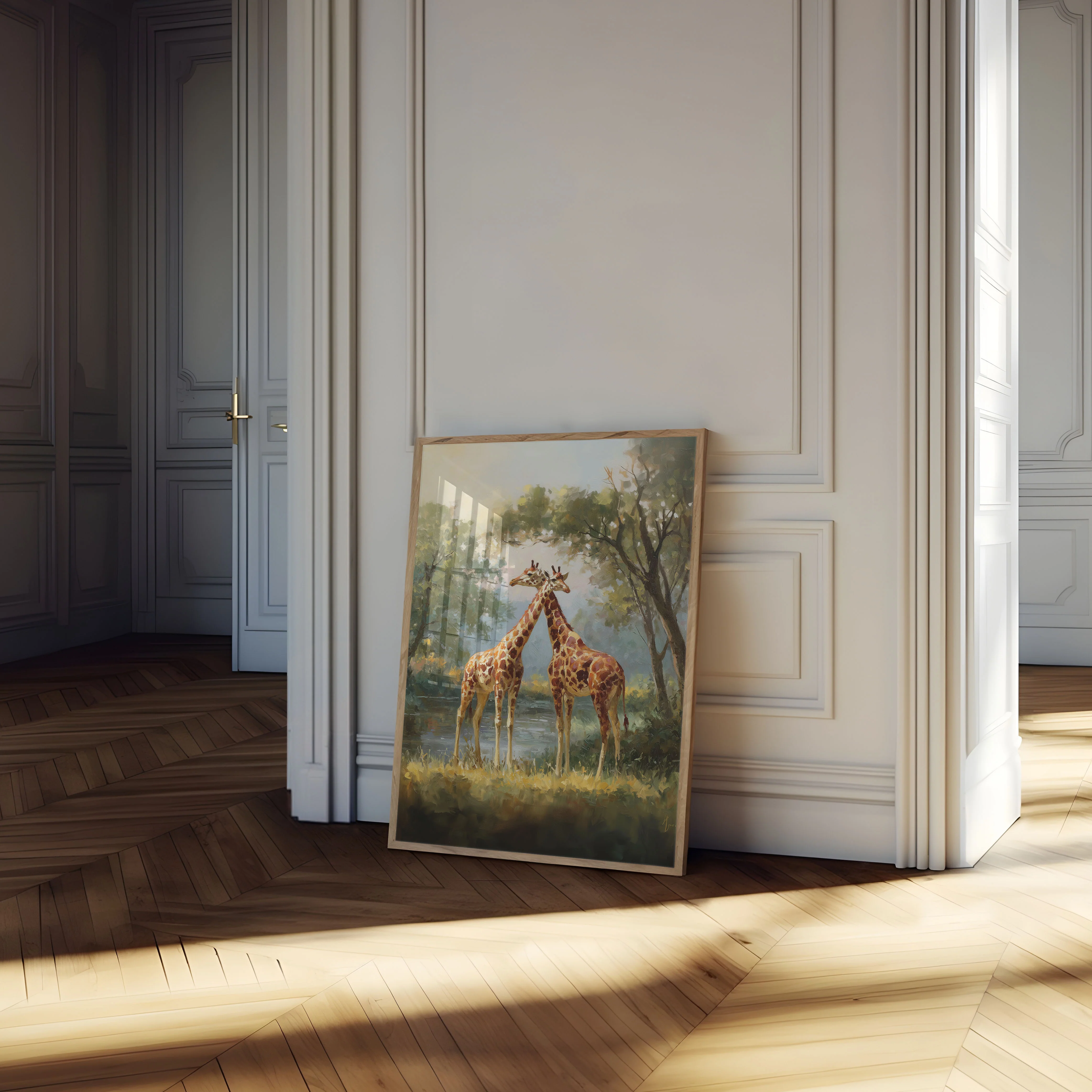 Tender Giraffe Moment Poster - Image 4