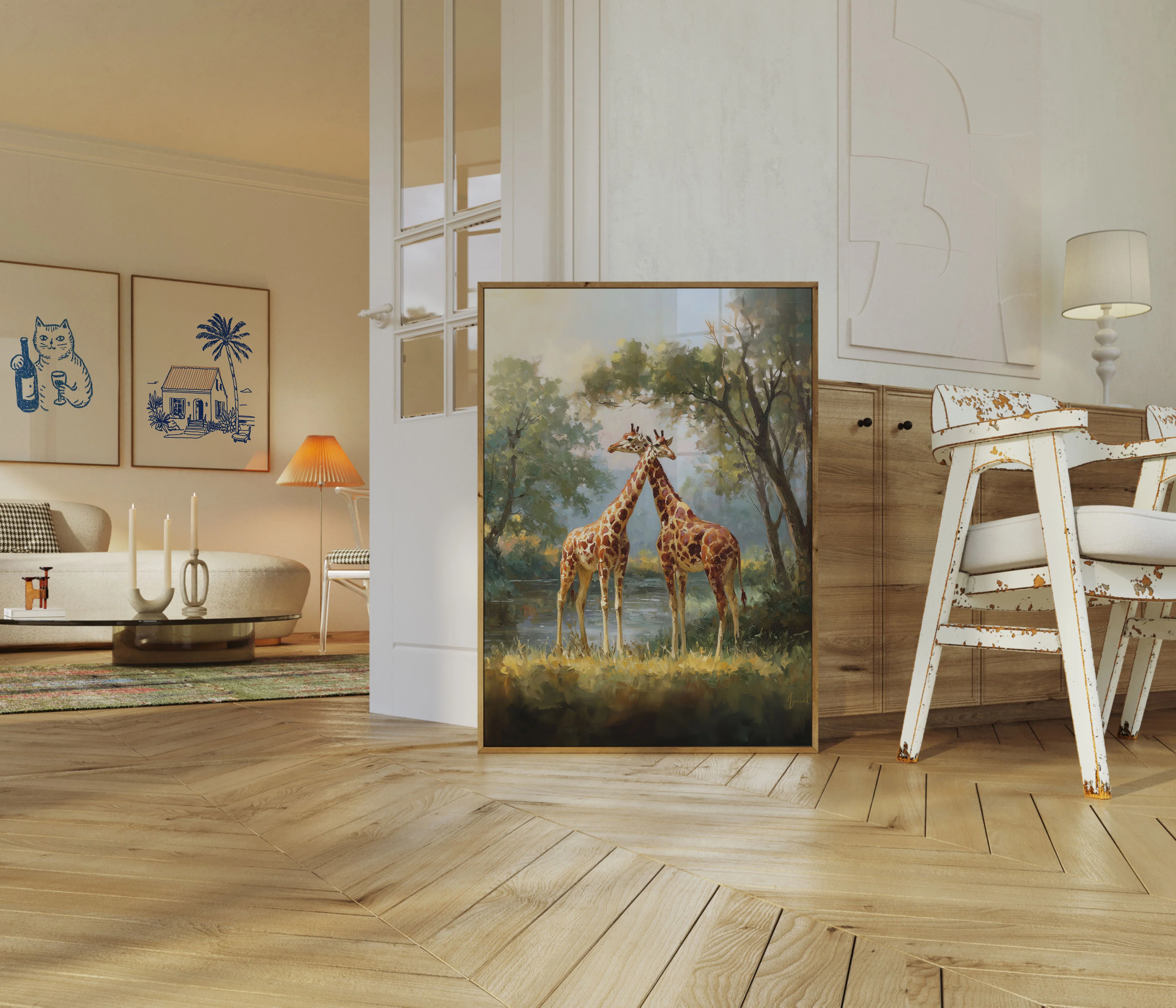 Tender Giraffe Moment Poster - Image 5