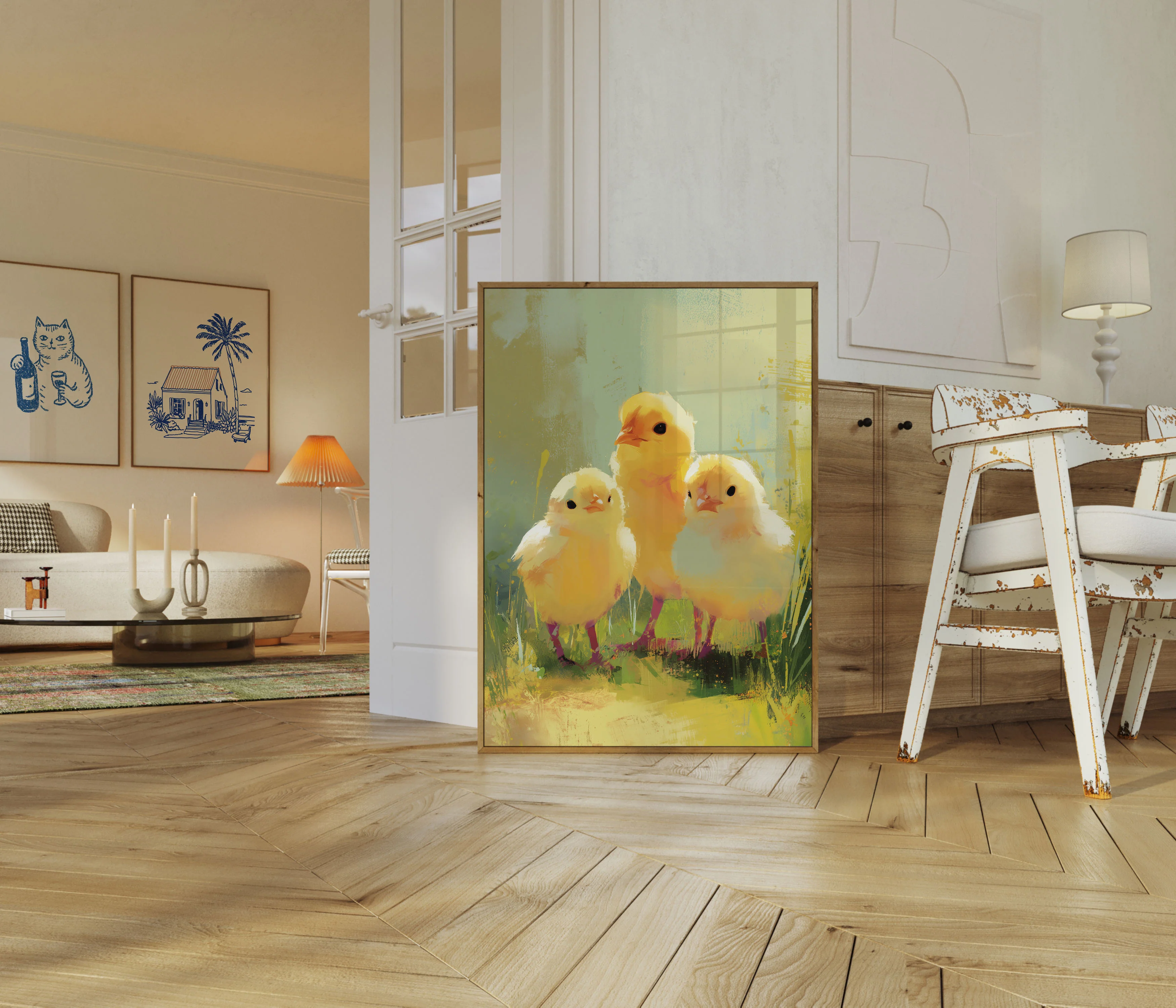 Three Cute Chicks Spring Poster - Image 5